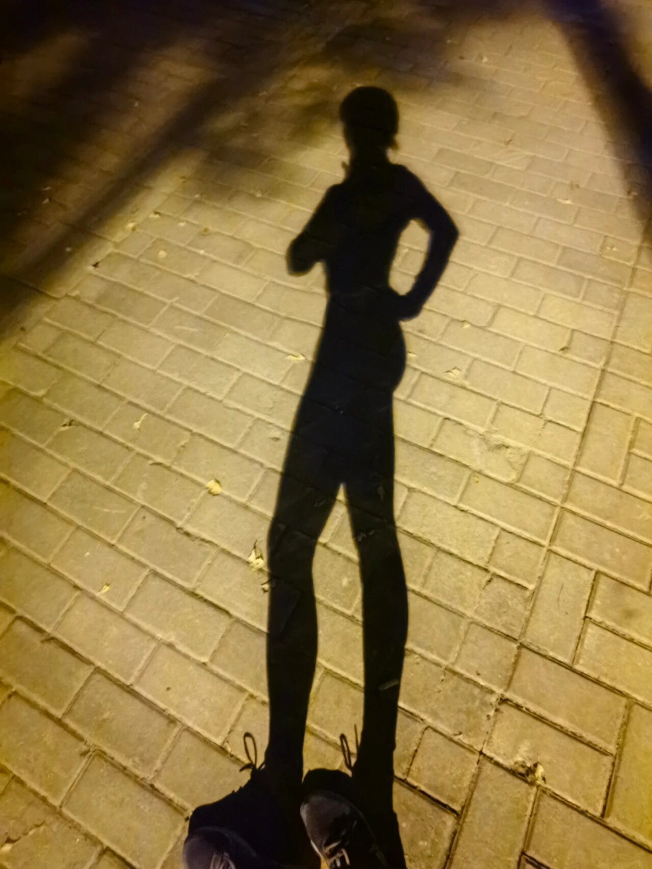 夜跑→给影子拍个照.享受夜晚的寂静