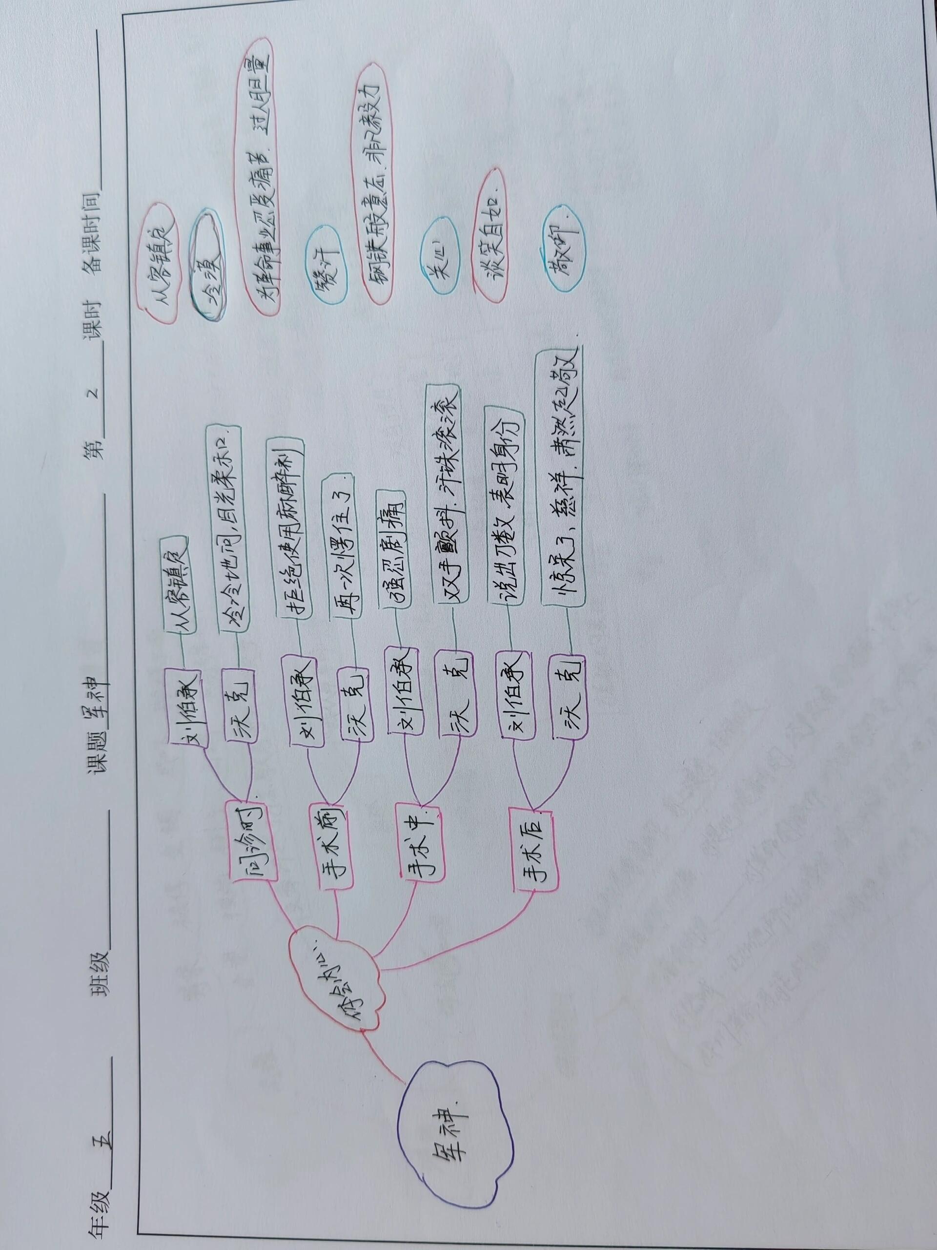 五年级语文下册军神思维导图