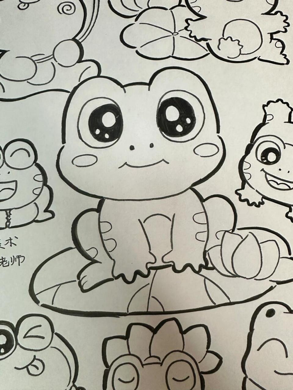 青蛙🐸简笔画合集🪷夏天主题动物 部分参考于网络 幼师考编|幼师