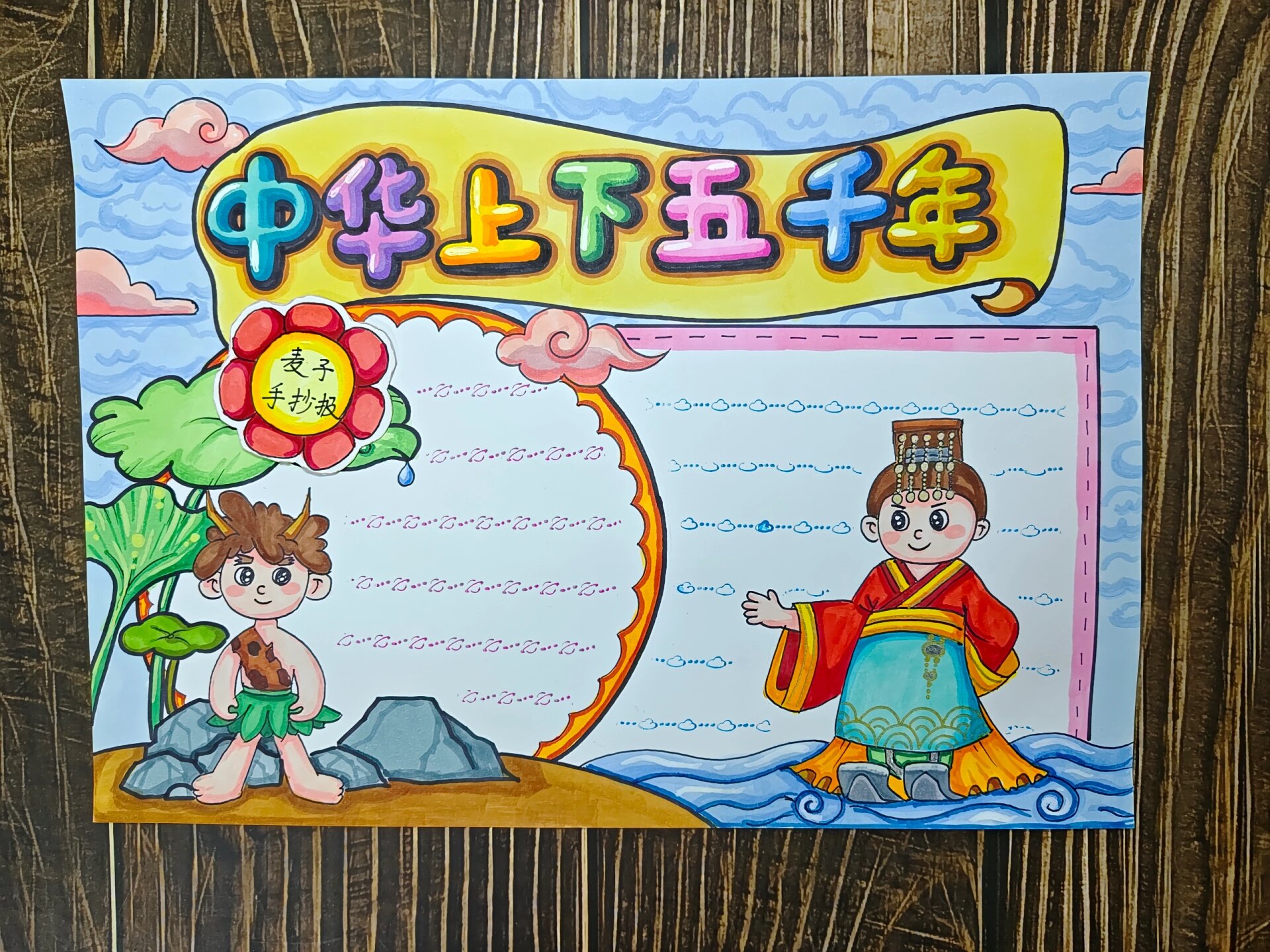 中华上下五千年手抄报