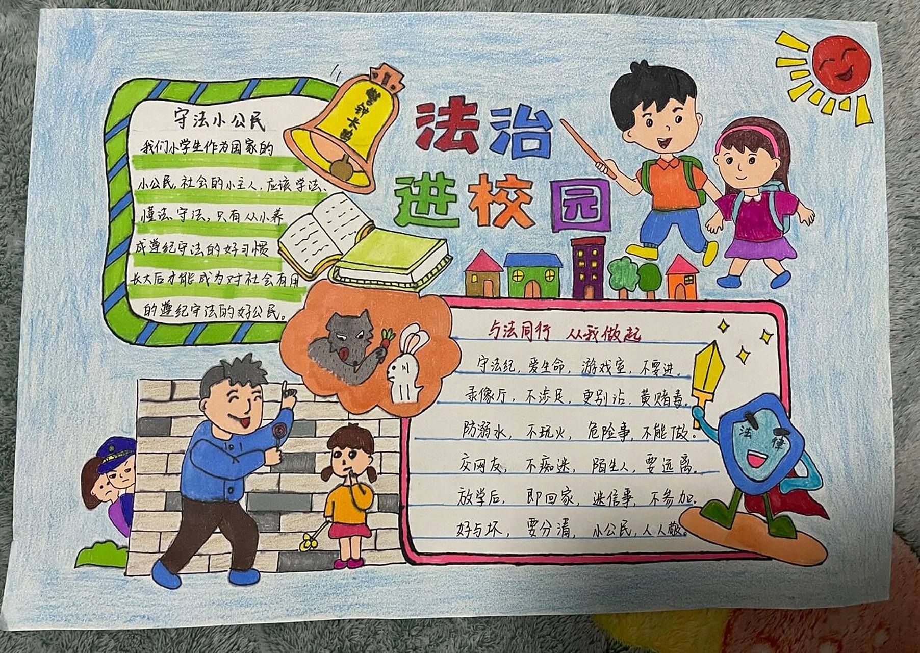 法制教育手抄报来喽