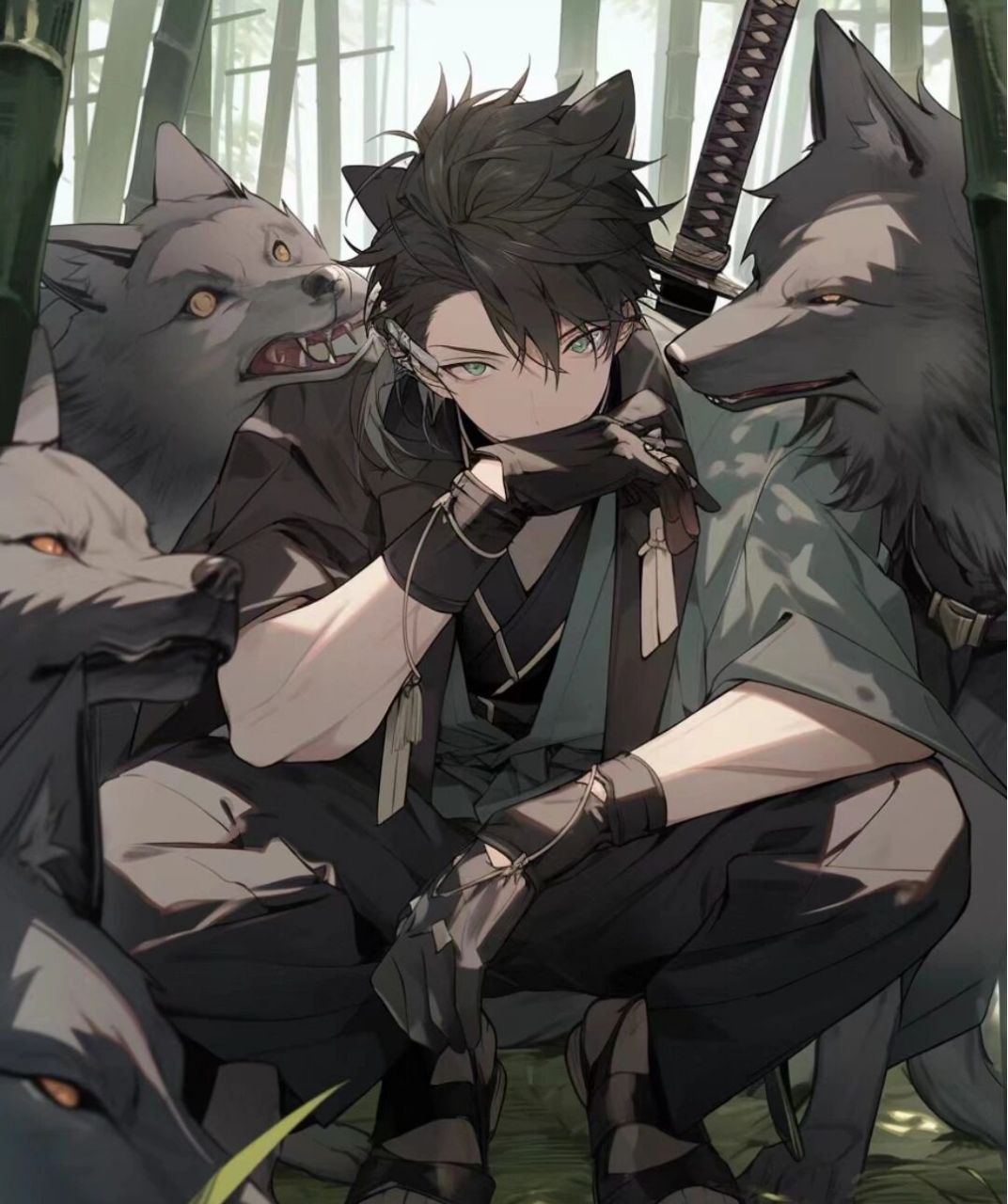 狼的二次元头像!