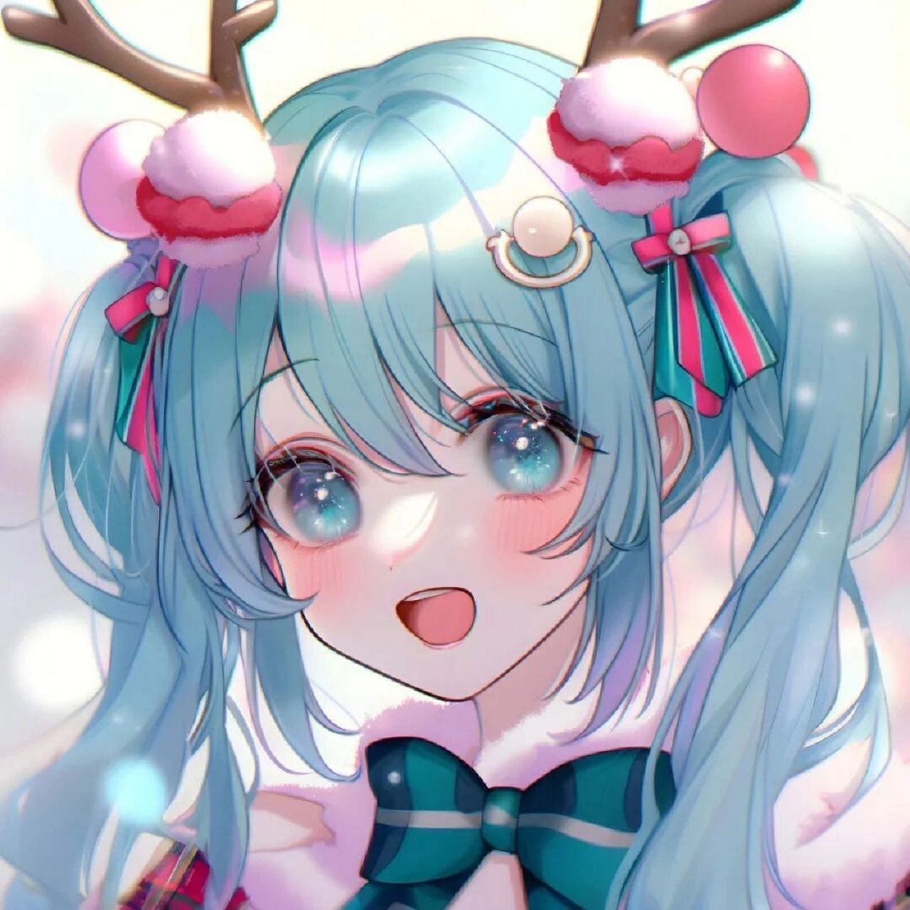 动漫女生头像# #圣诞节漫画女头