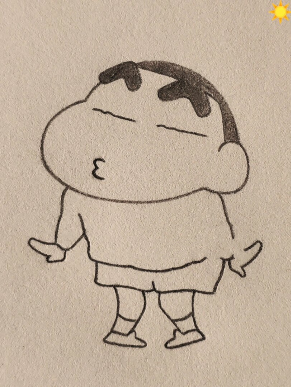 今日简笔画 伸出右手 轻轻握拳 伸出大拇指和食指 大拇指放到食指的第