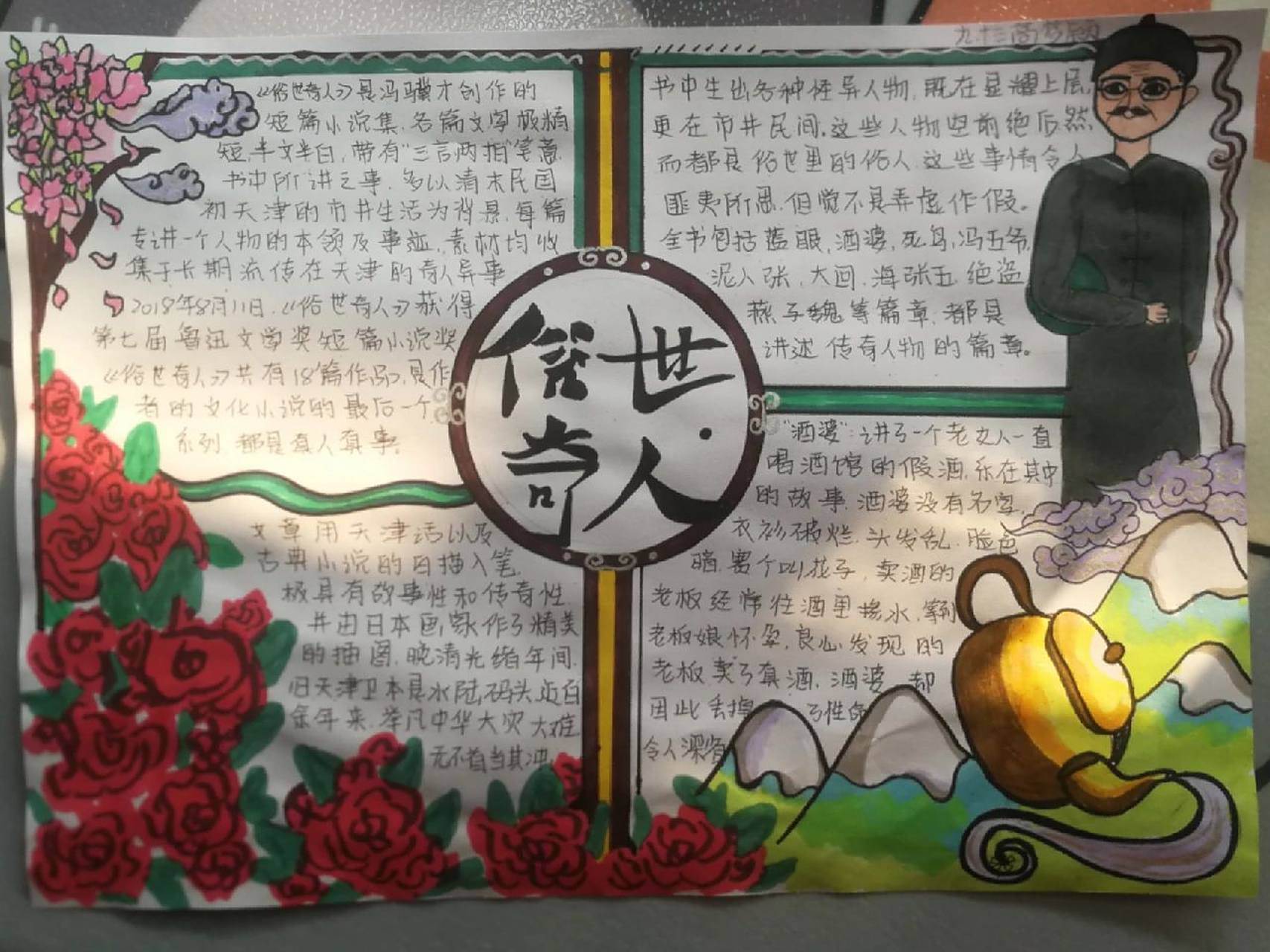 俗世奇人手抄报 这本书很好看的说