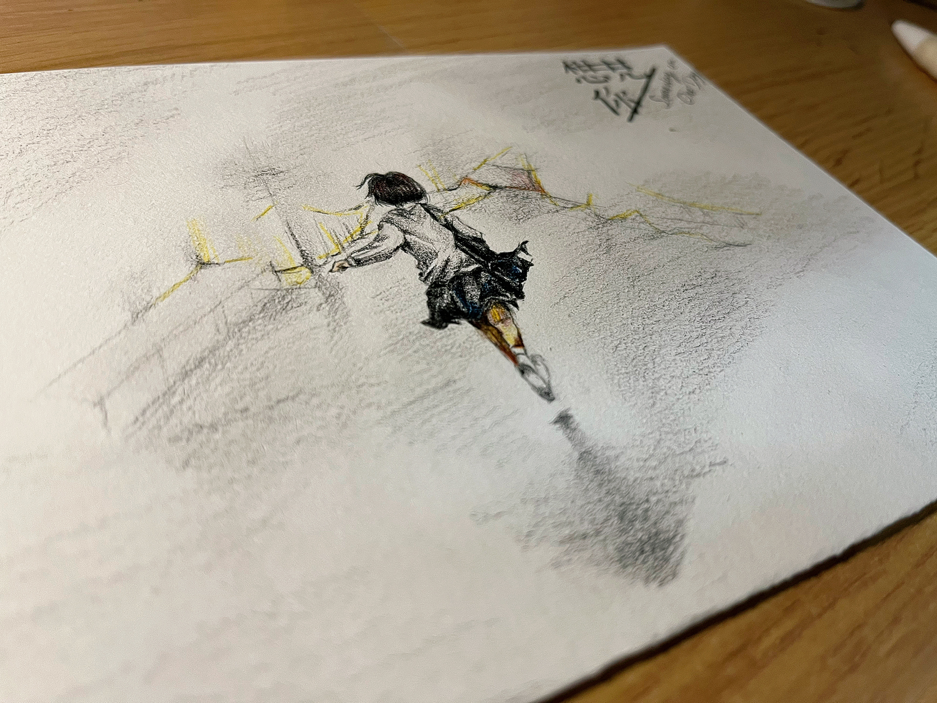 中了想见你的瘾! 临摹一张背影图!