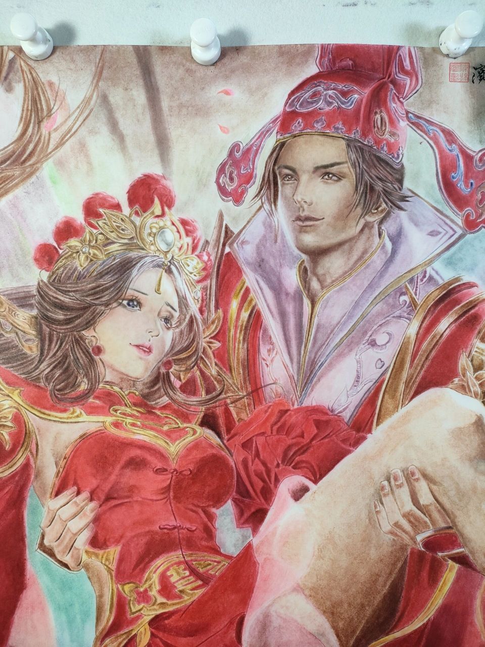 手绘#王者荣耀 #大圣娶亲 #露娜孙悟空 手绘