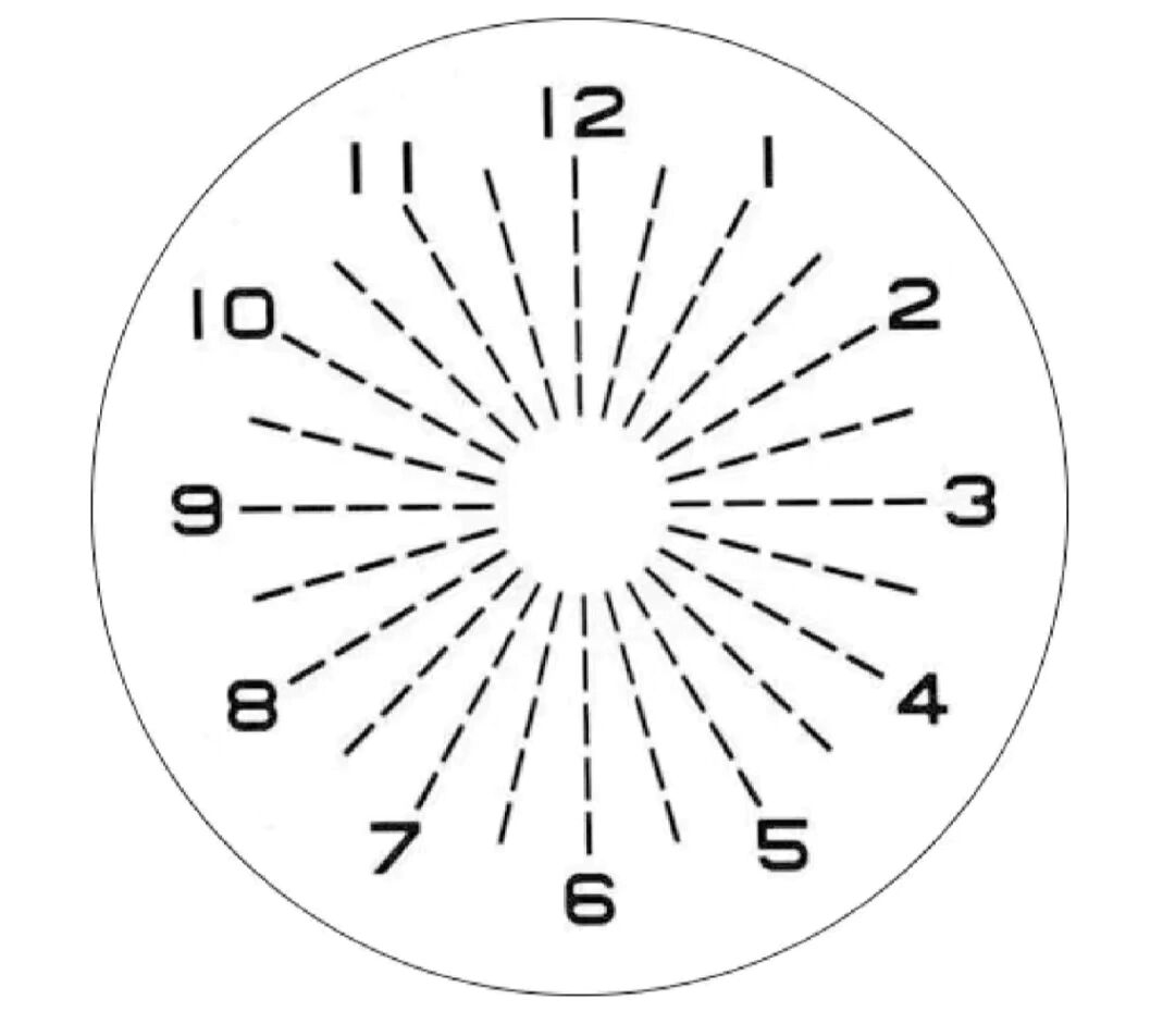 散光盘简单判断有没有散光,以及大致轴位