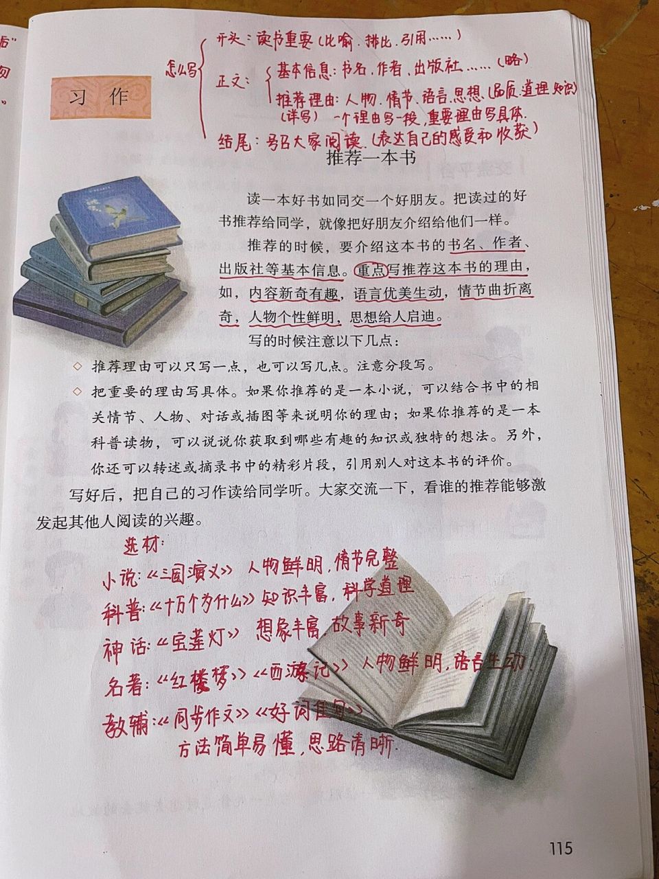 五上第八单元习作《推荐一本书》课堂笔记 今日打卡 9月3日开学,部分