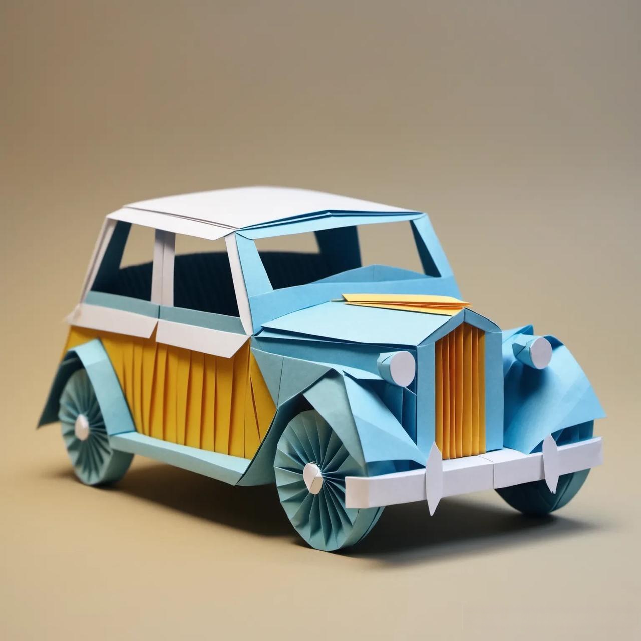 泥手工100种捏法小汽车折纸玩具汽车图片粘土手工交通工具汽车手工