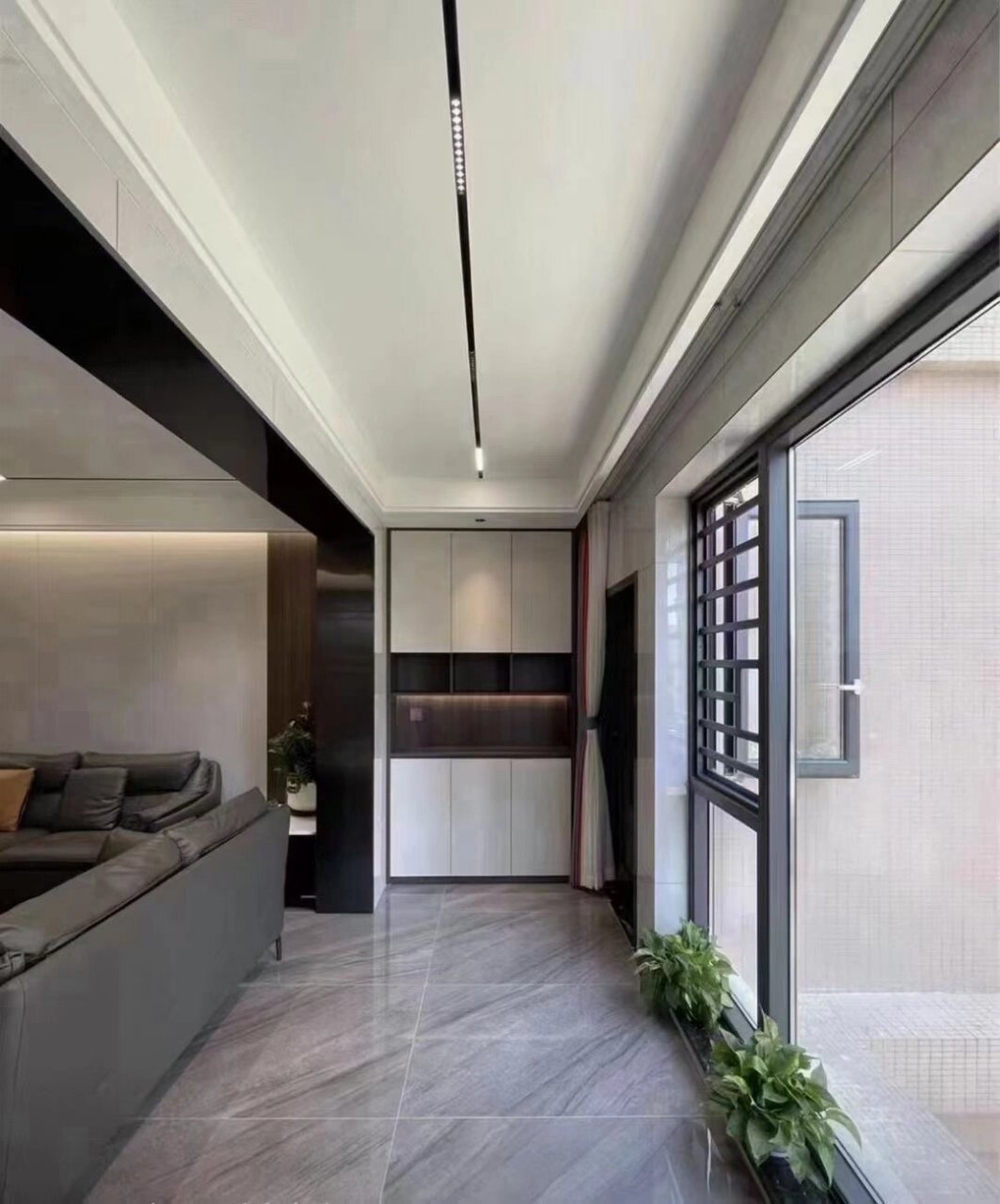 144平三室两厅两卫大地砖通铺实景效果图 今日分享实景图 全屋无主灯