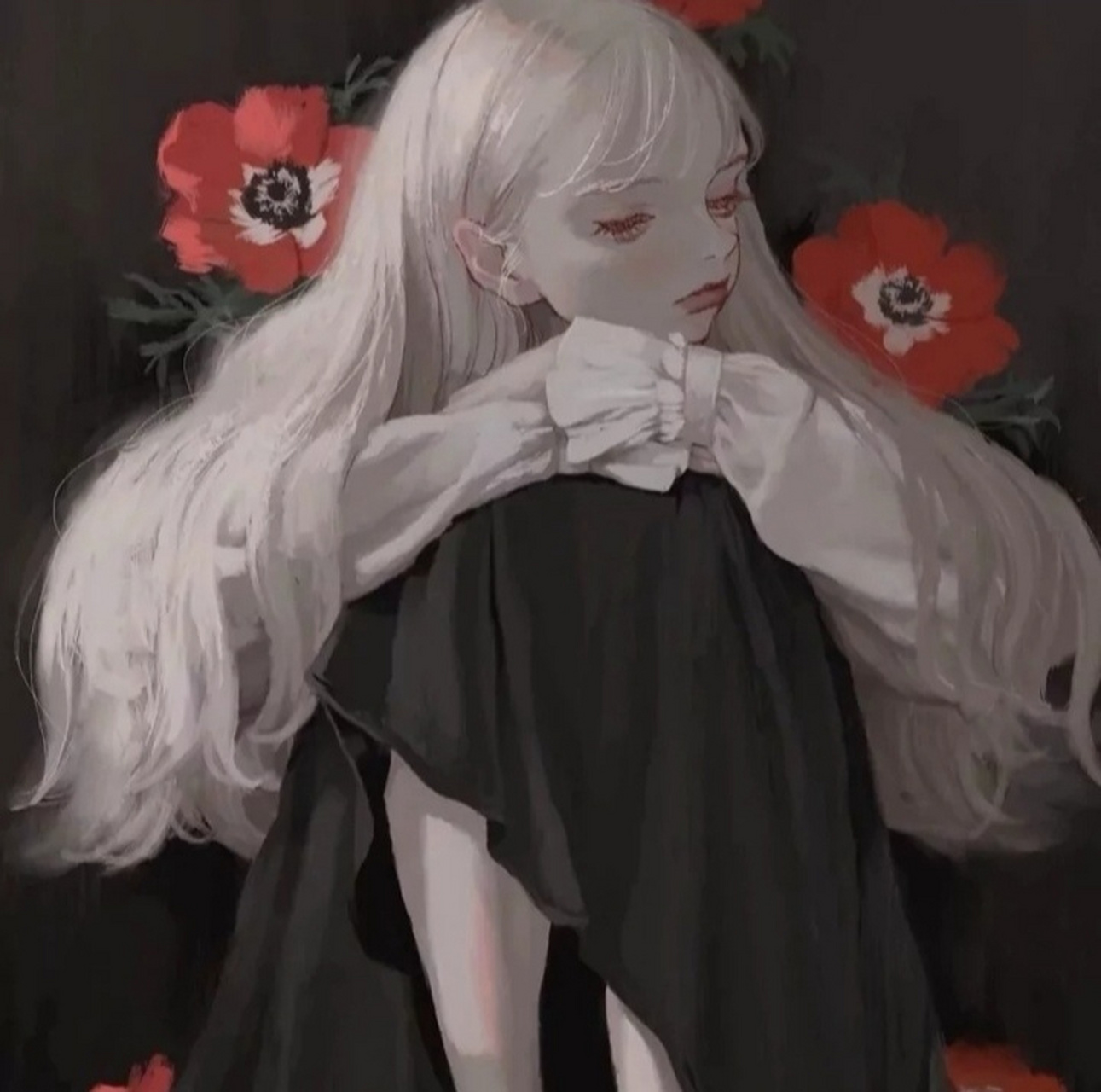 偏暗黑系的女生头像 "midsummer is orange flavor, the sweetness of