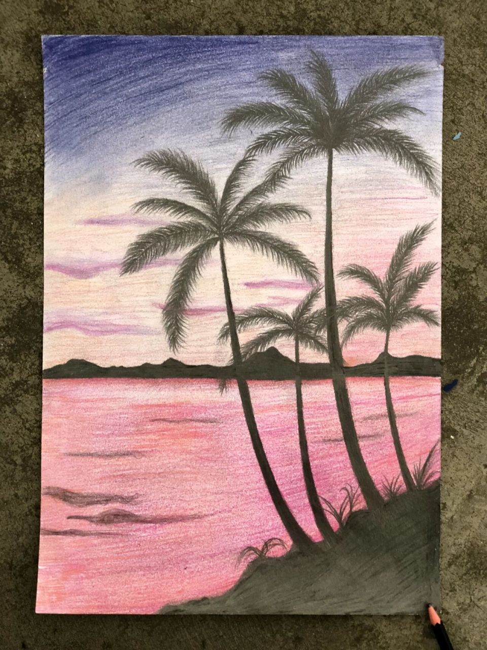 彩铅画(含步骤图)温柔是永恒的主旋律～ 彩铅插画临摹. 原创 .