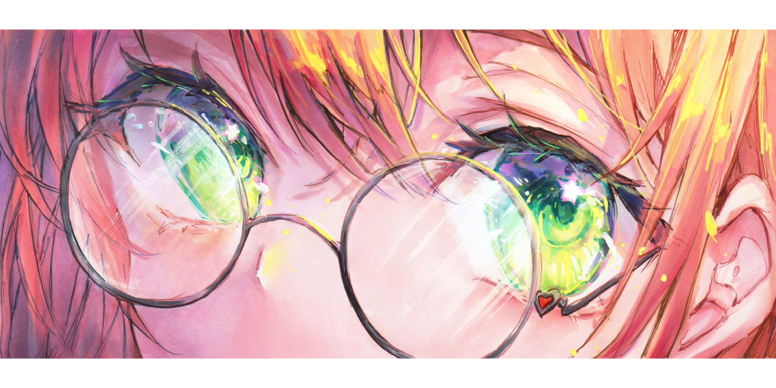 【马克笔】手绘各种闪闪发亮的眼睛 手绘也能画出板绘效果的眼睛