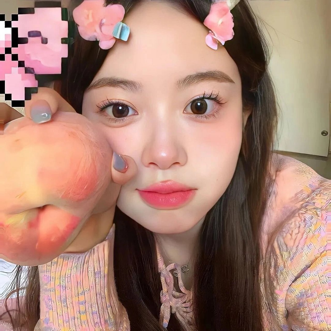 粉色系真人女头93 要图私信哦