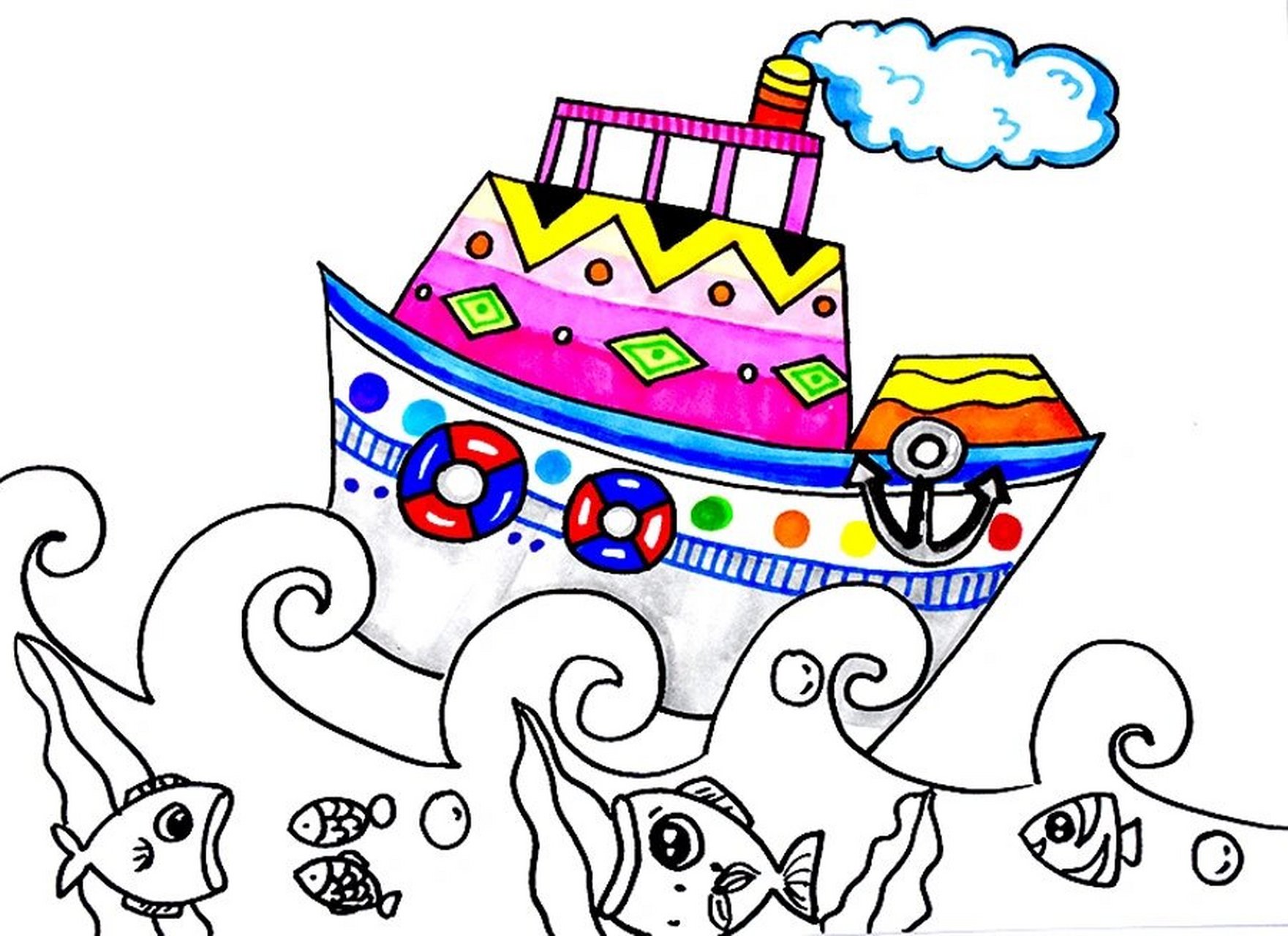 参考船只的素材,发挥自己的创新,设计出独特的船只造型,首先先怀鲻