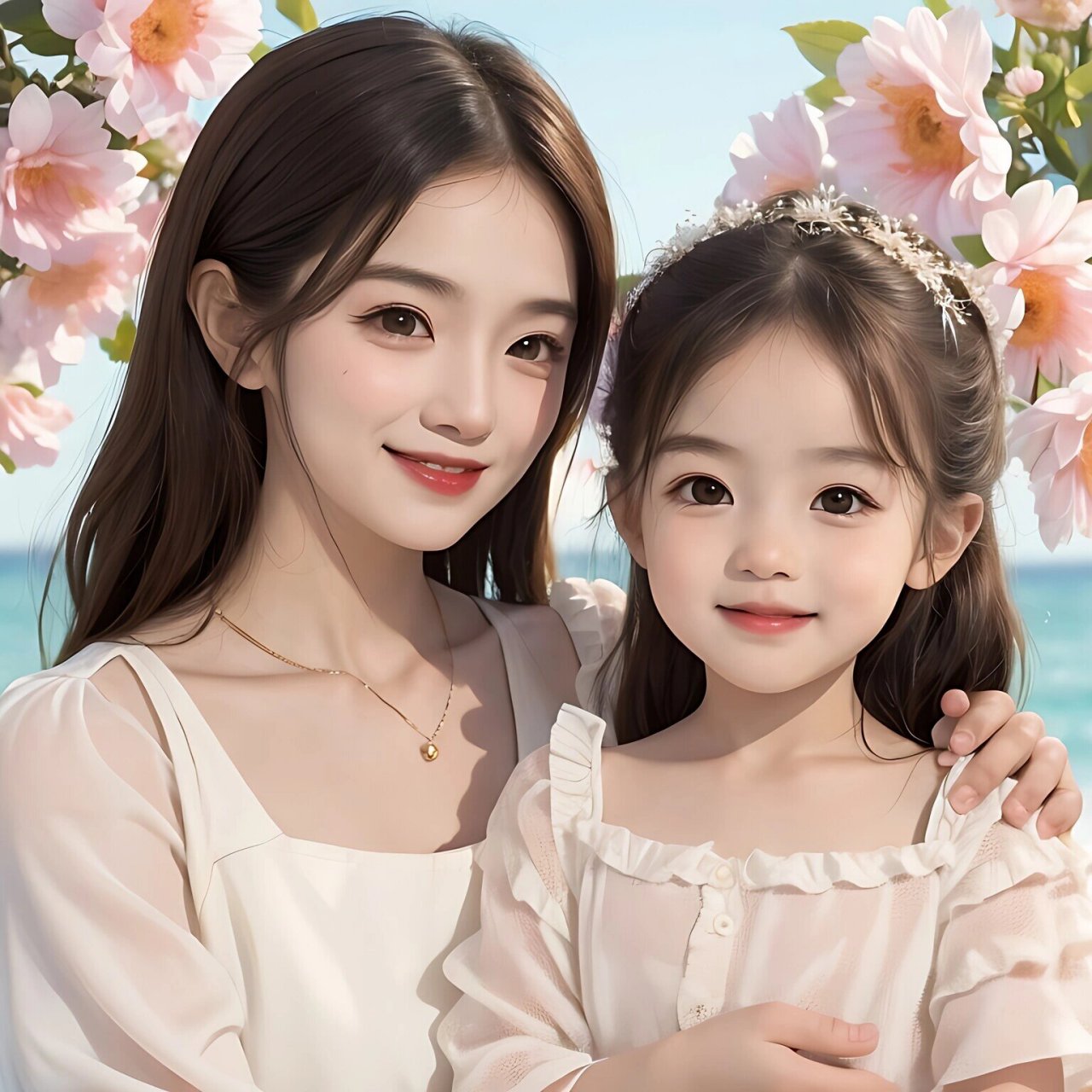 可爱漫画亲子头像,妈妈和宝宝 原创图片,请勿转载,92商用,如需原图