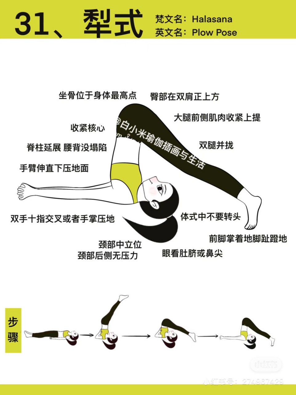 瑜伽|瑜伽犁式详细介绍(此系列持续更新中) 最近喜欢小清新风格#瑜伽