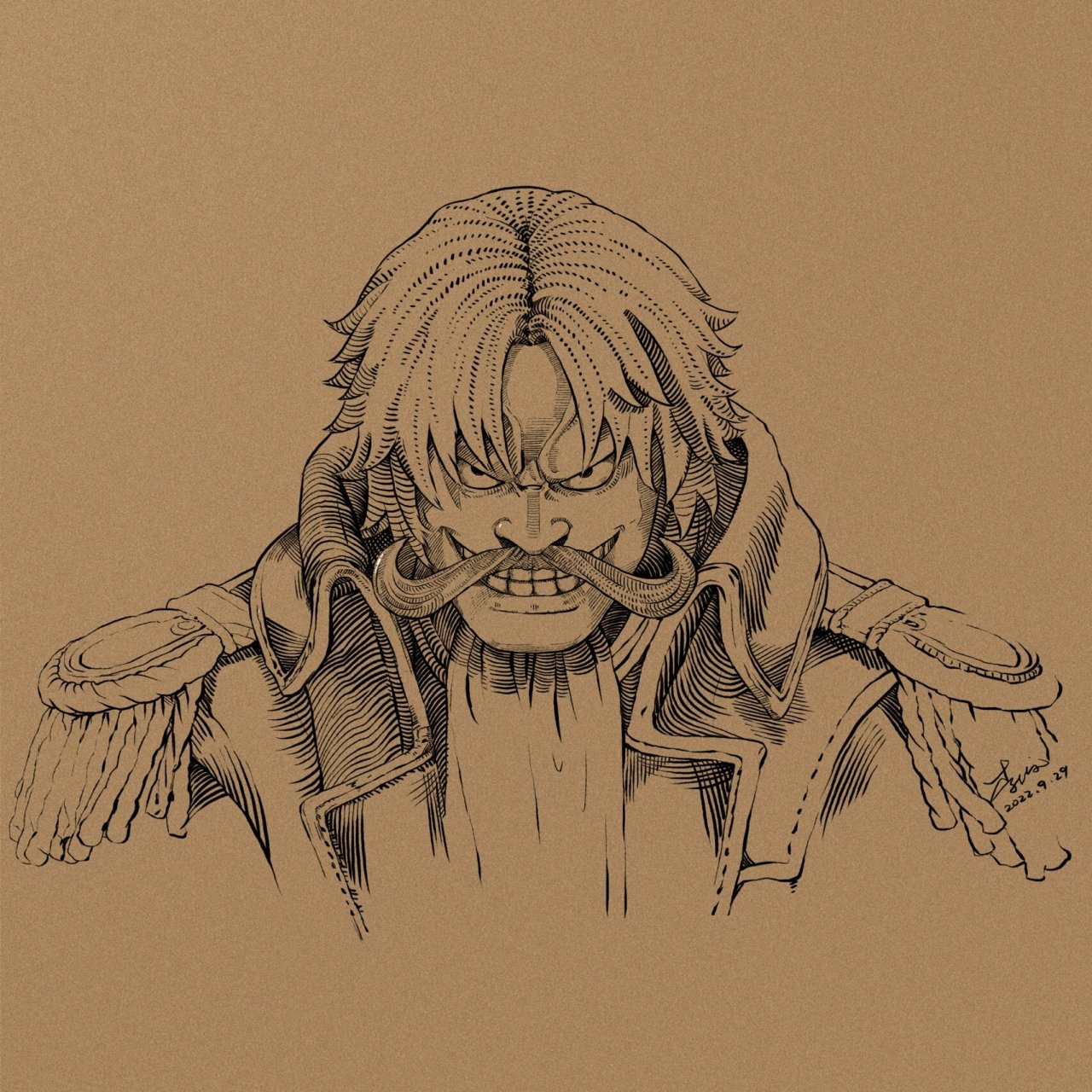 手绘头像/海贼王/罗杰