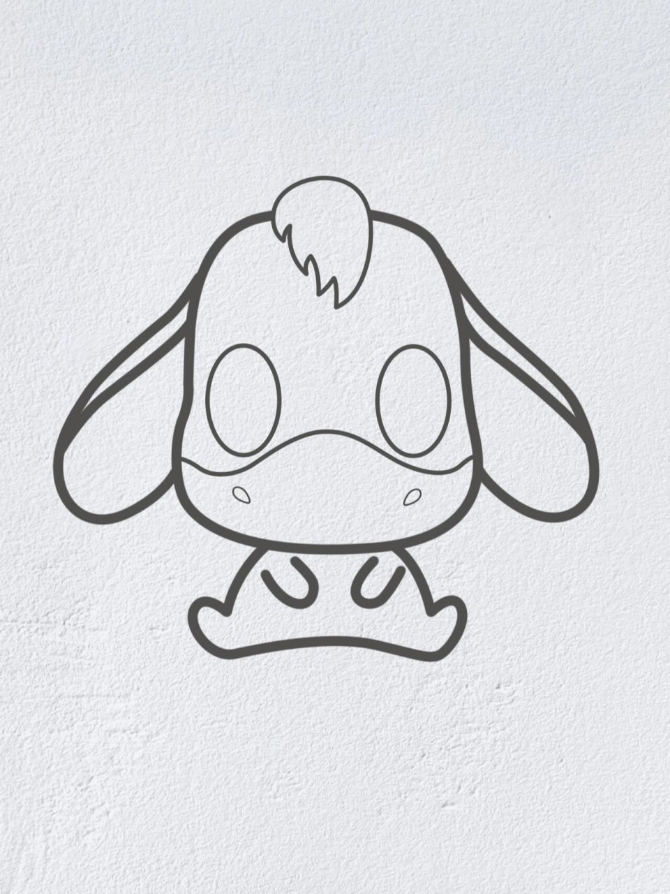 动物简笔画之可爱的小毛驴