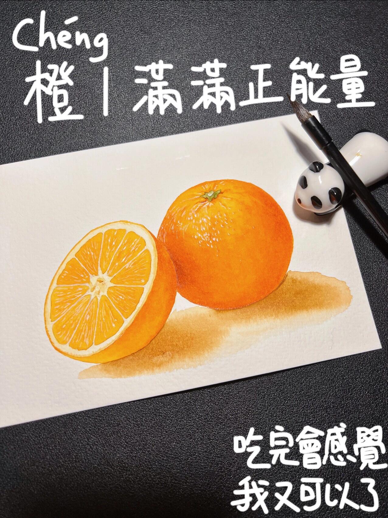 水彩|手绘橙子|带步骤图