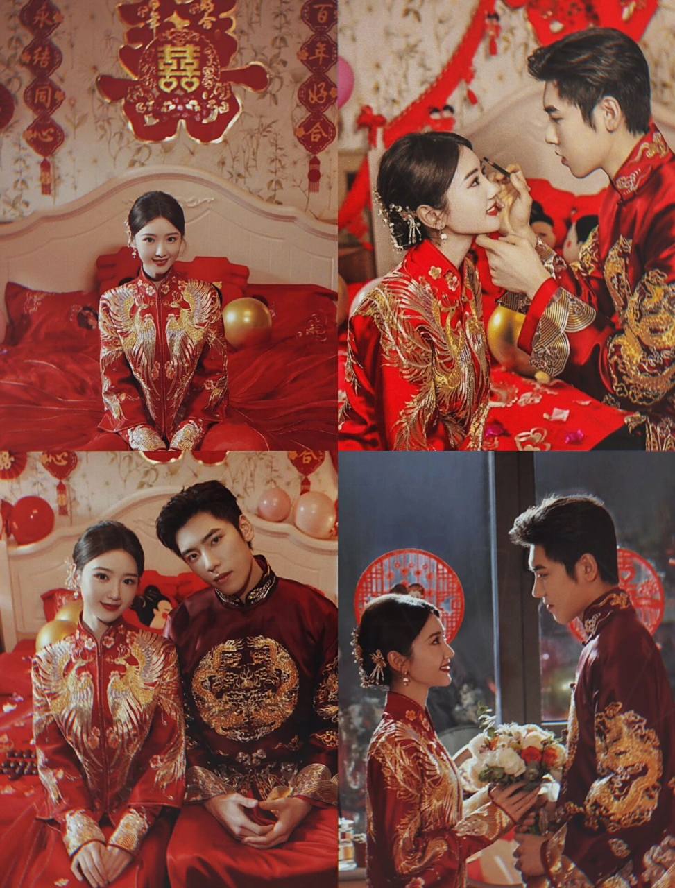 毛晓彤王子异的中式婚礼结婚照!! 妈呀!!!想入非非给我甜没了!!!怎么