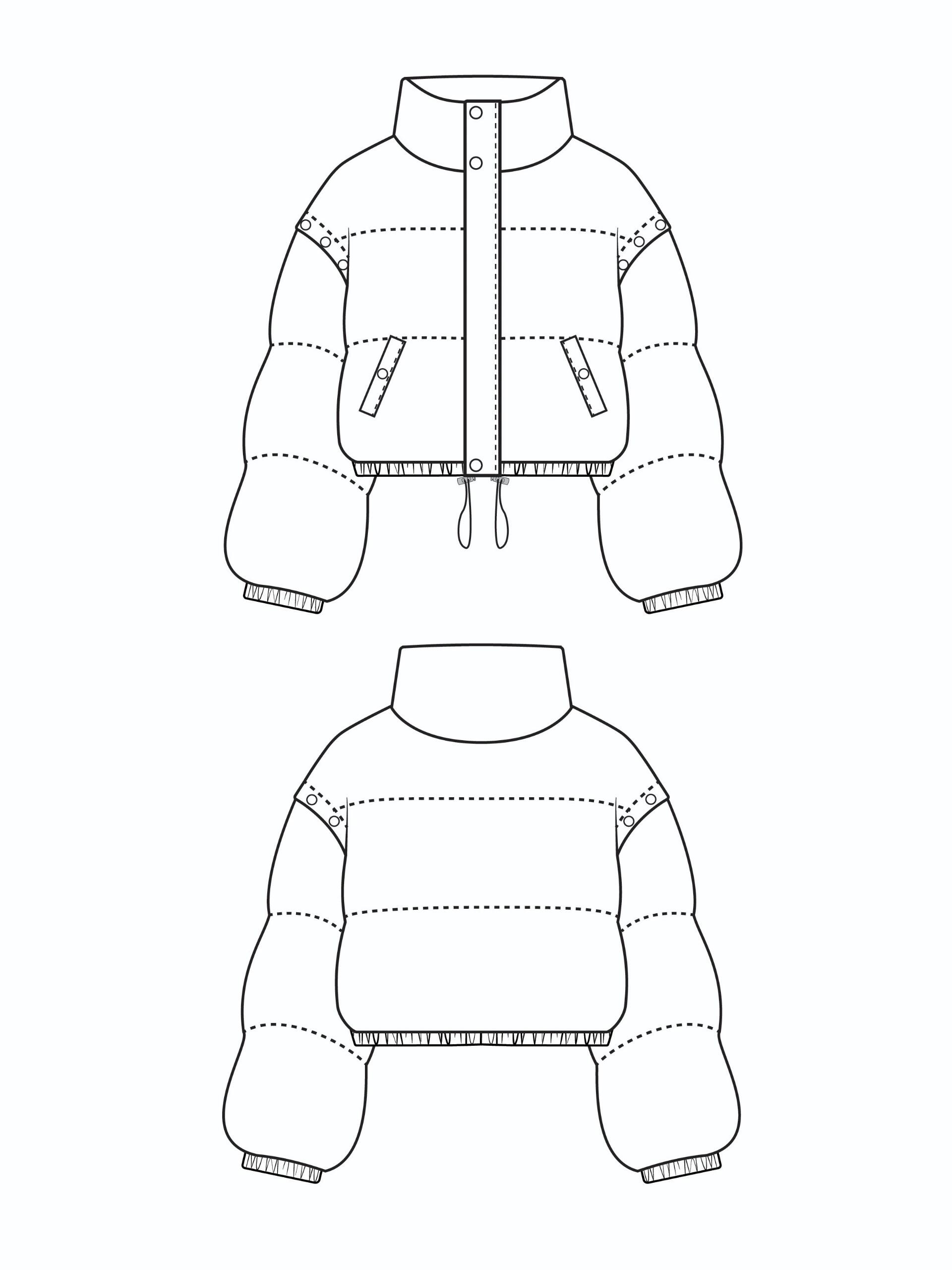 动漫羽绒服画法图片