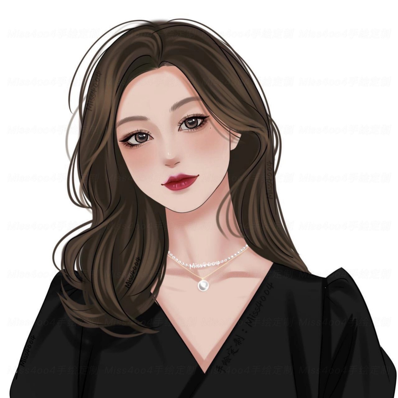 纯欲自信且酷 手绘头像 女生头像 手绘头像 | 头像画画 shui hui din