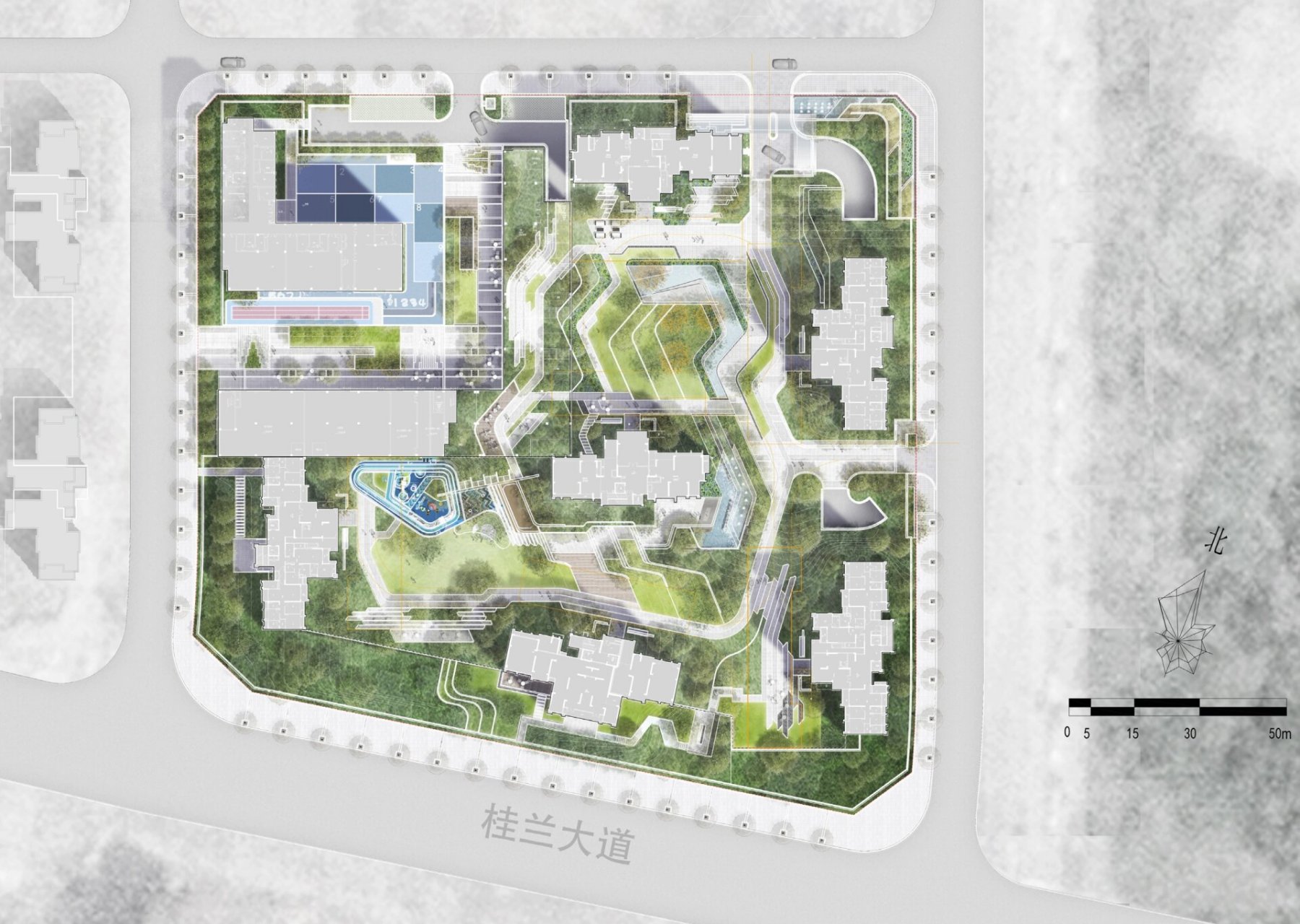 住宅平面图 可以借鉴消防登高面的设计