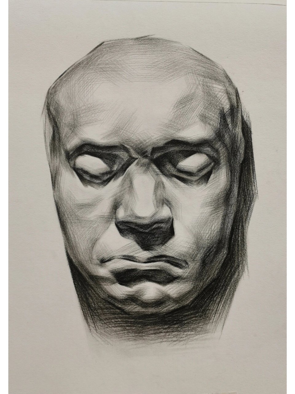 素描 石膏挂面 贝多芬