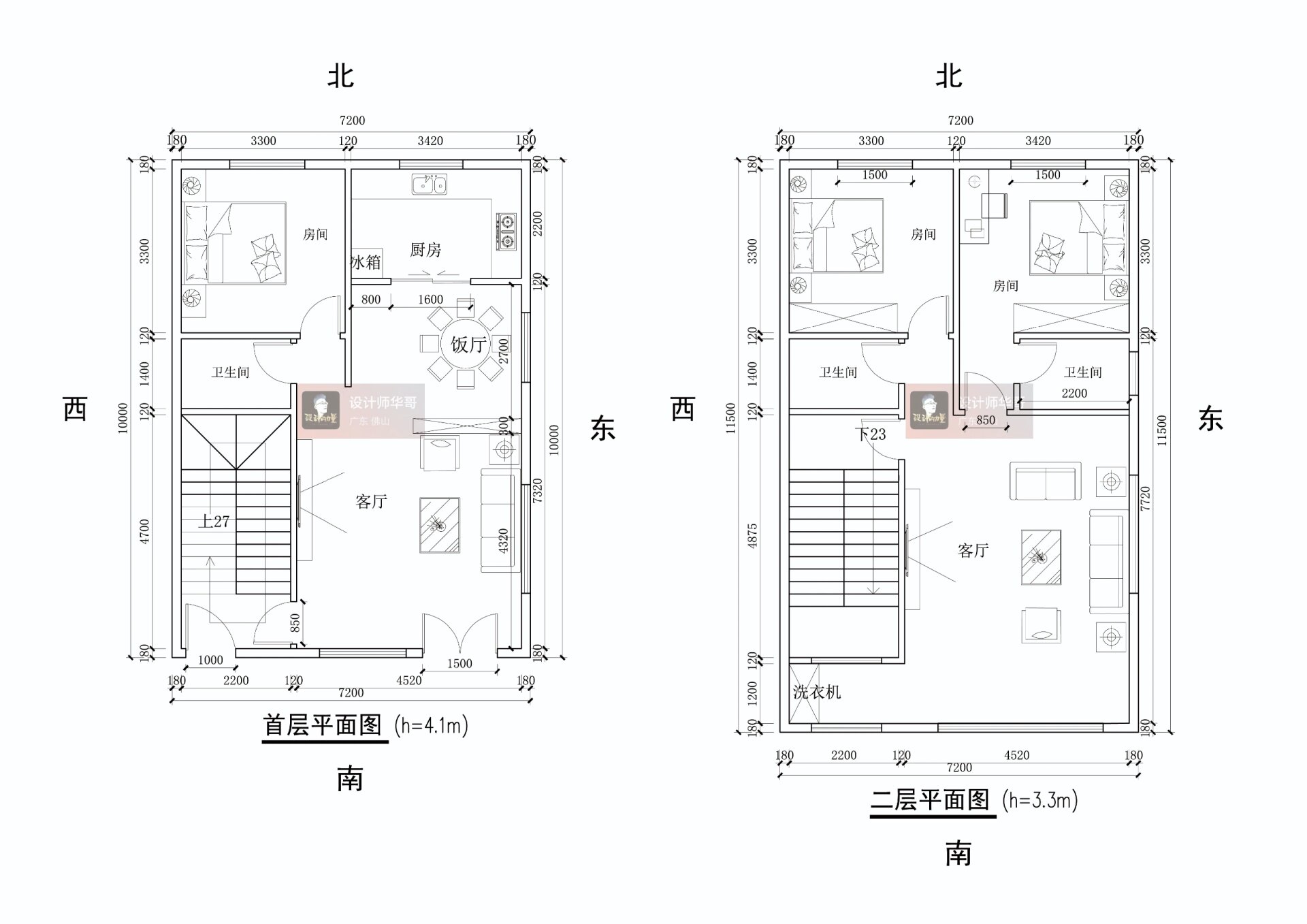 七米宽十六米长户型图图片