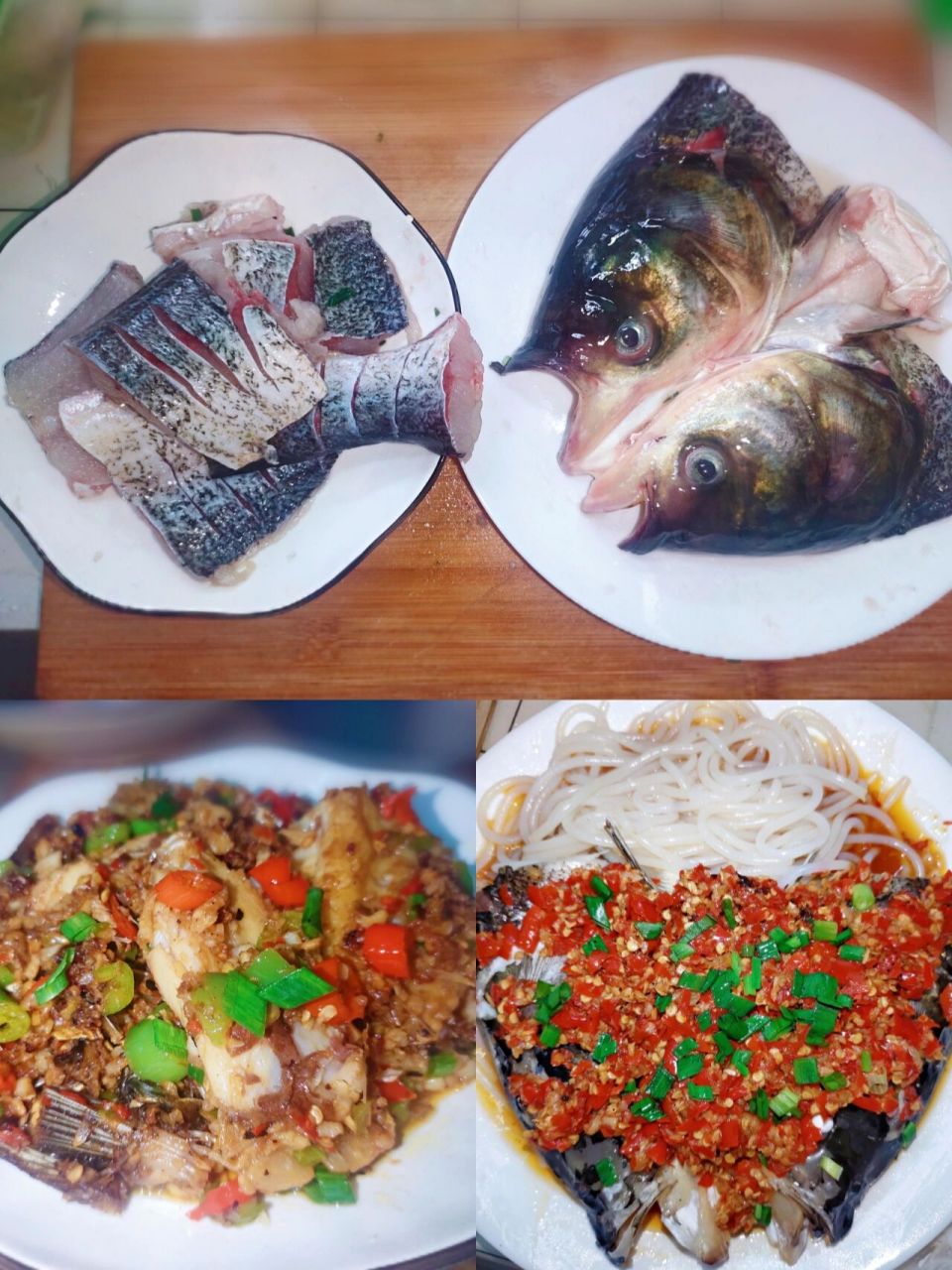 一条大头鱼,鱼头鱼尾分开吃 95是一道非常下饭的菜,也有各种做法