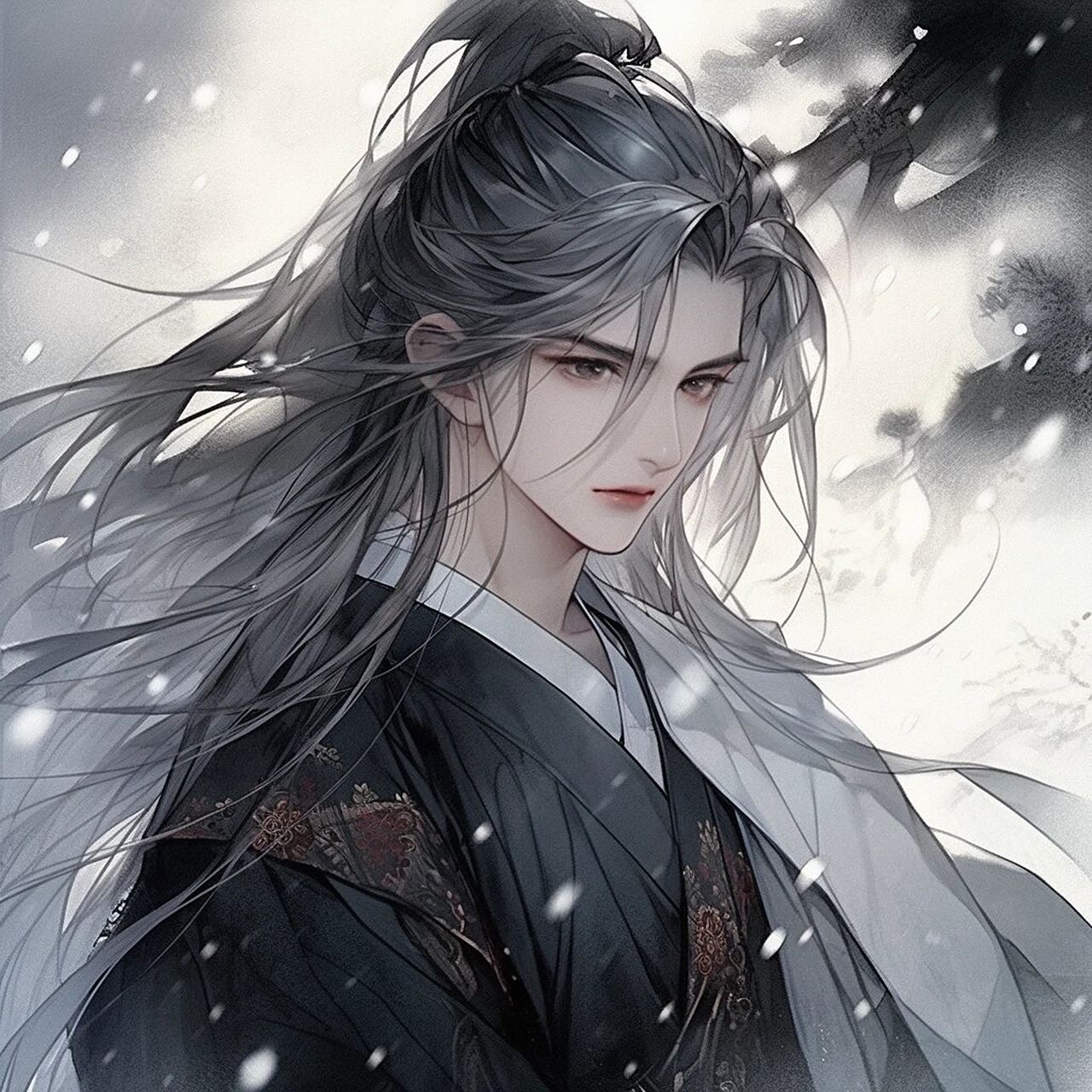 帅气高冷黑衣小哥哥|古风头像|男生头像