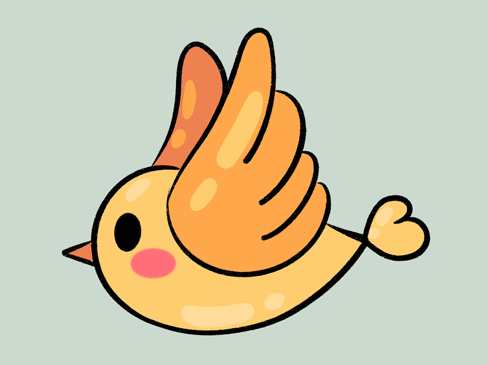 可爱简笔画【含教程】 小鸟简笔画