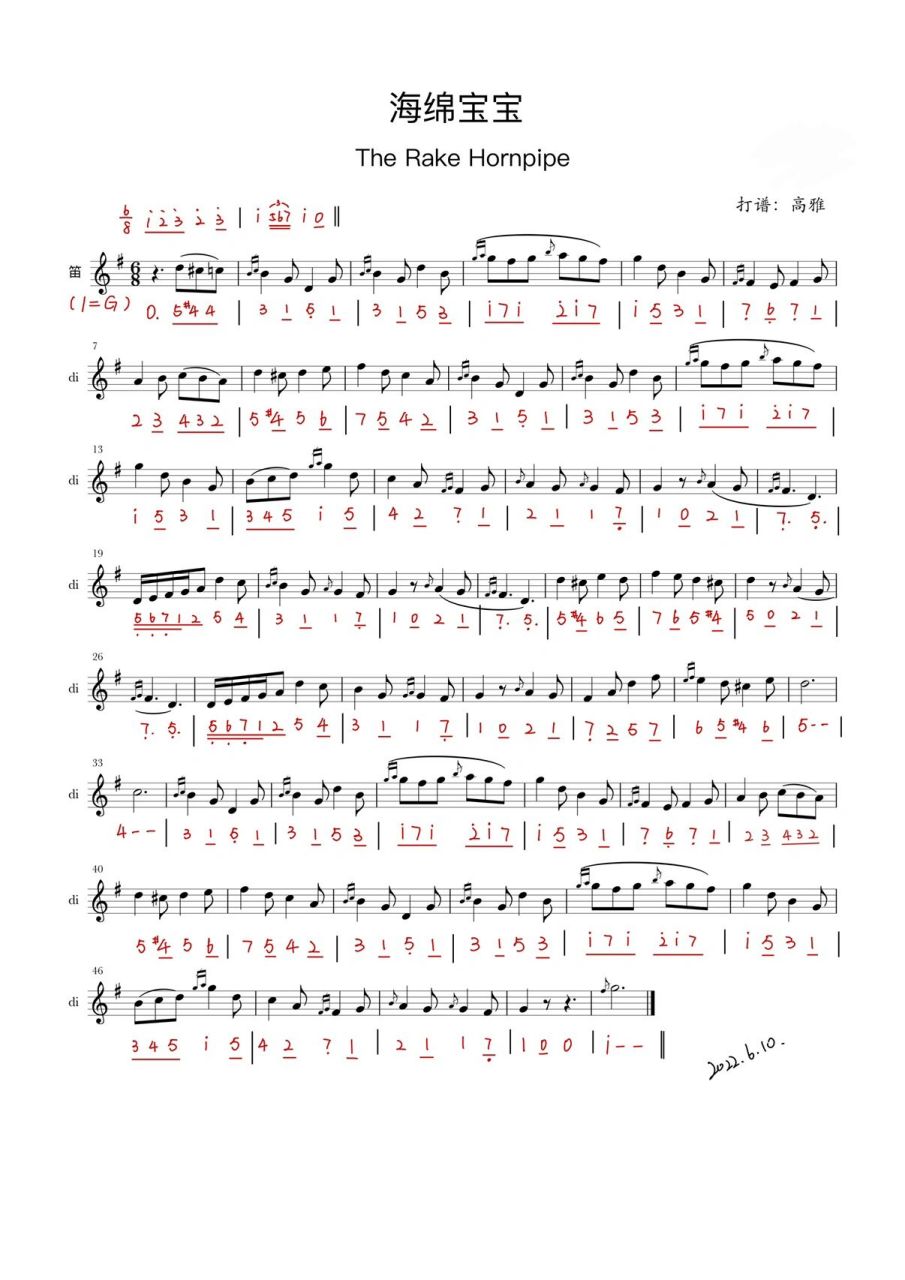 海绵宝宝插曲(简谱 五线谱) 曲谱分享07海绵宝宝主题曲前奏77插曲