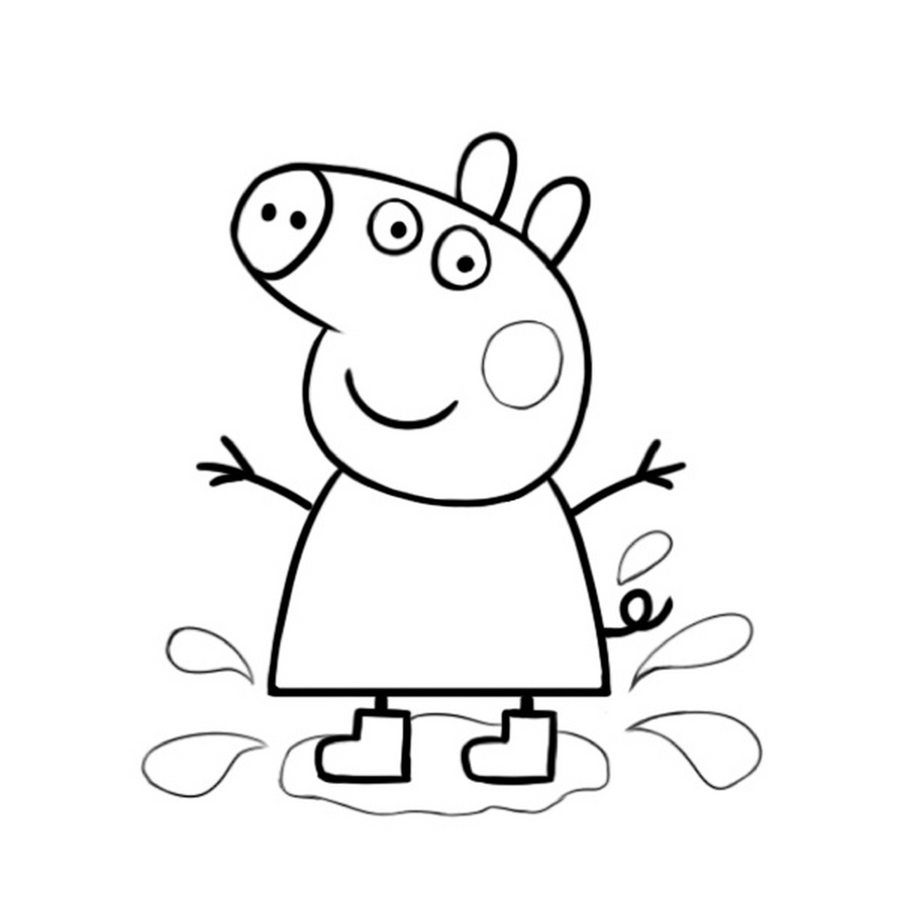 简笔画 临摹 小猪佩奇 附带步骤 面对问题的时候包容跟理解往往比计较