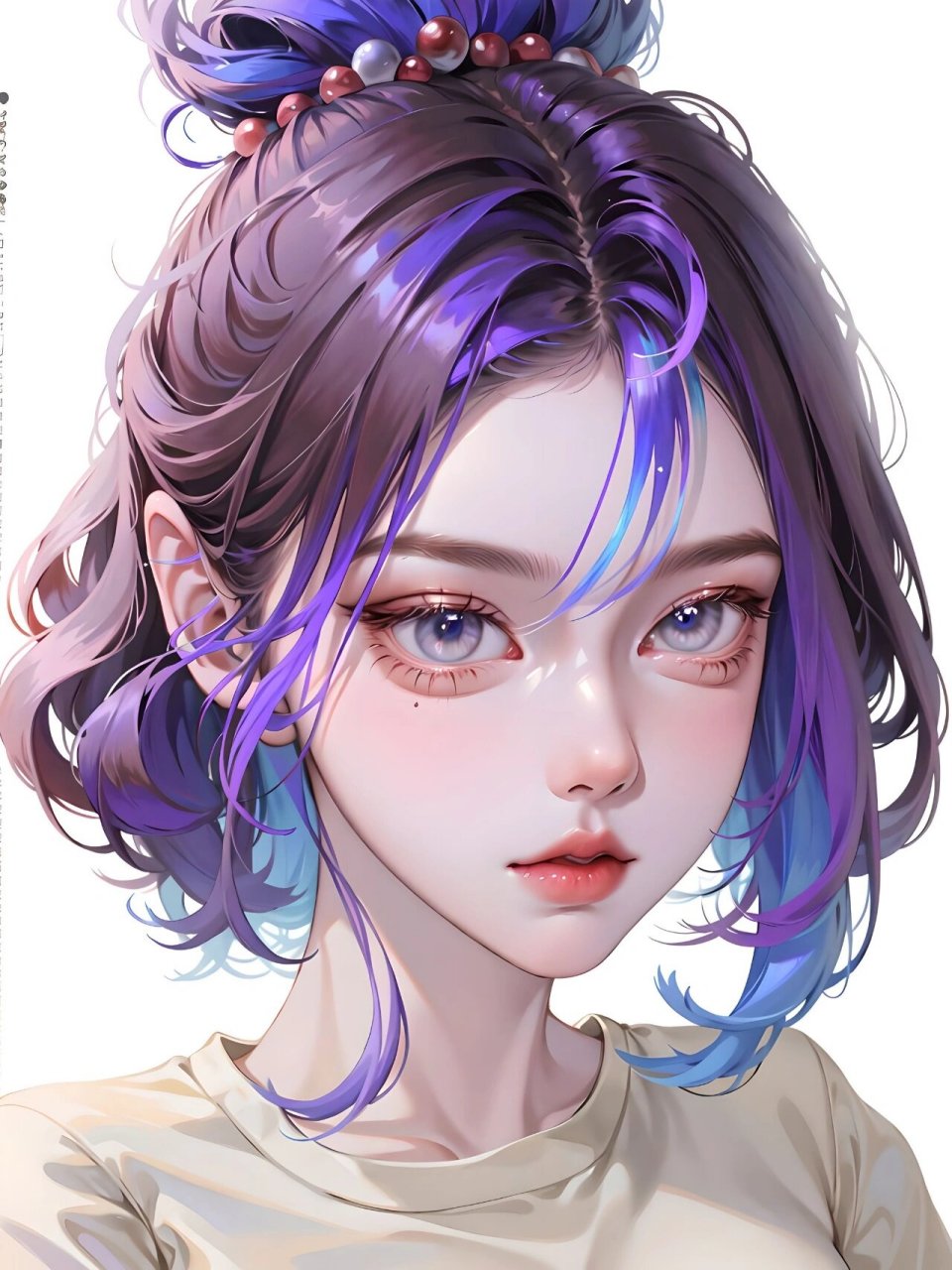 紫发少女‖女生头像‖头像壁纸 彩色系女孩