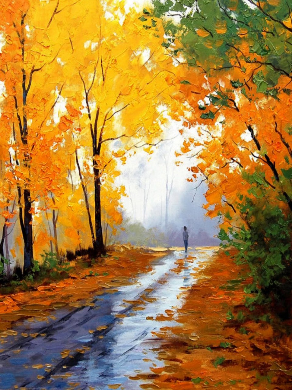 174.少儿美术|风景水粉油画作品参考