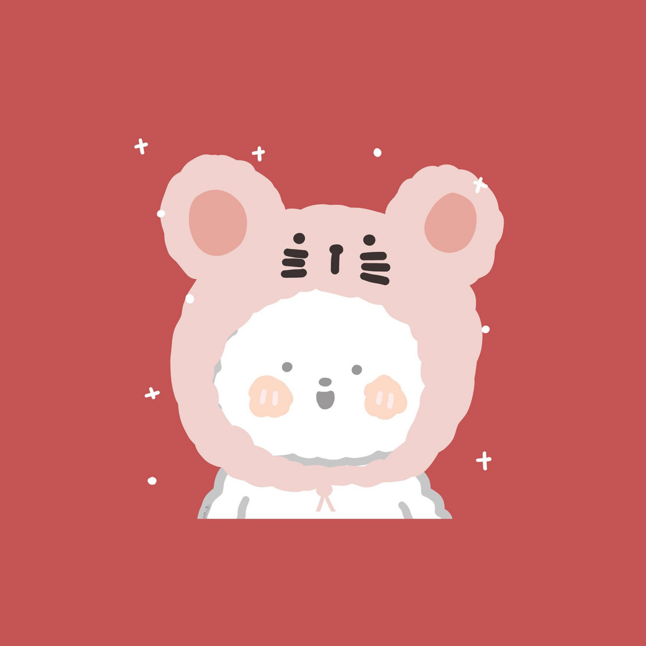 卡通可爱小人头像61白色系列