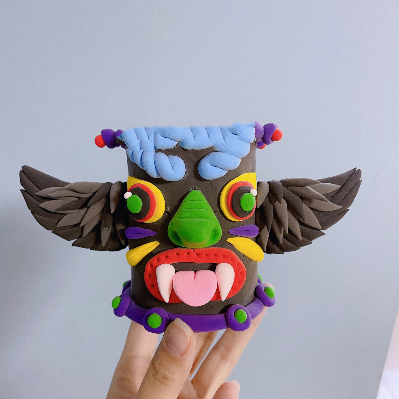 超轻粘土|5-6岁|『印第安图腾柱』