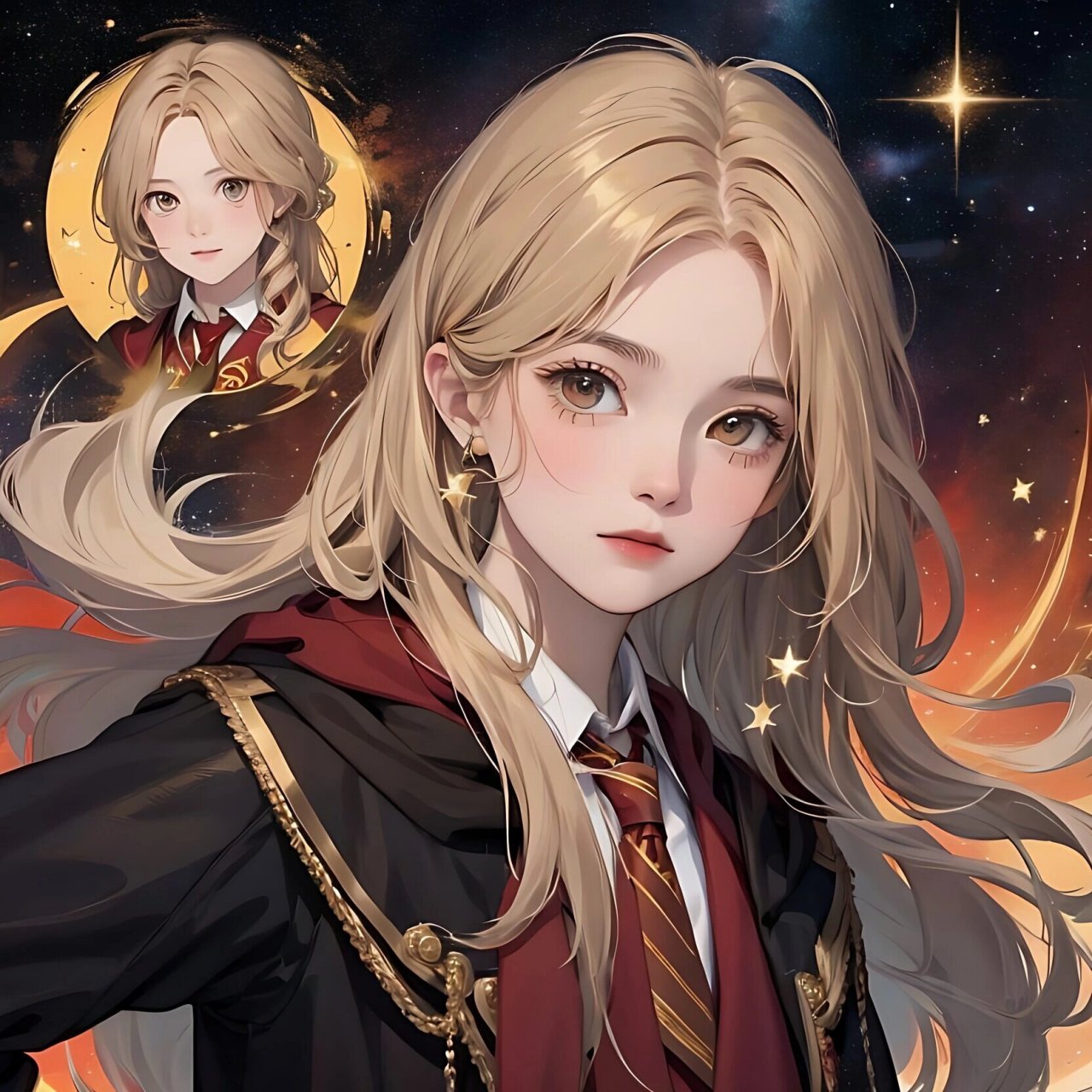 双人少女头像|格兰芬多双子星 #这也太可爱了吧# 也许可以尝试做一组