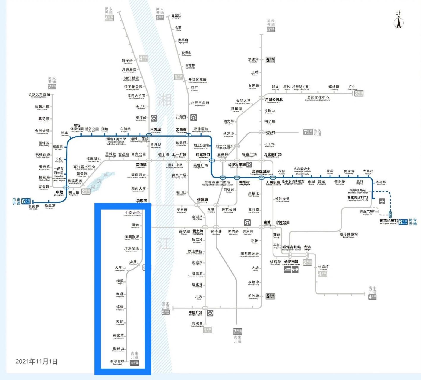 长沙三号地铁线路图图片