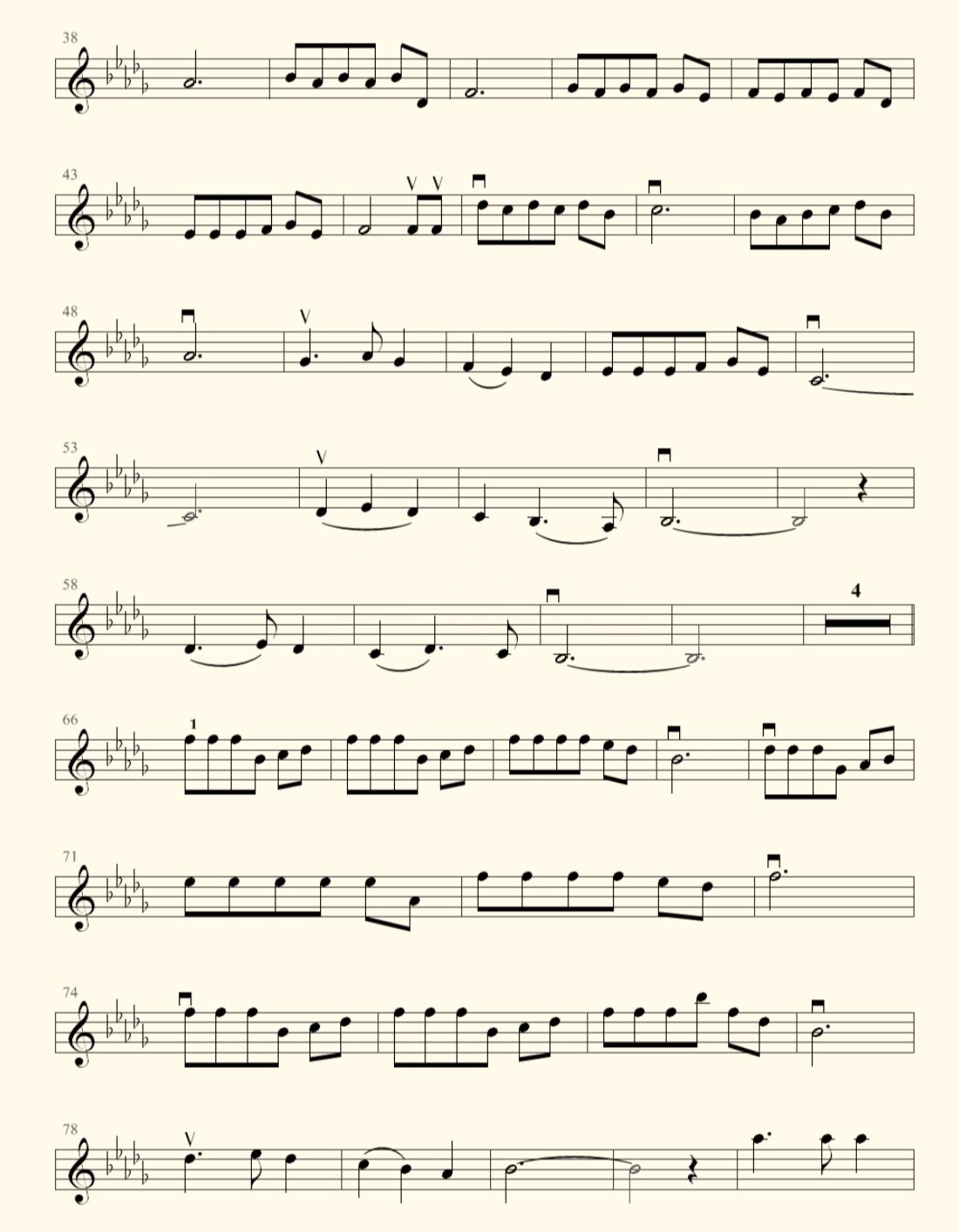 分享—《匆匆那年》小提琴谱