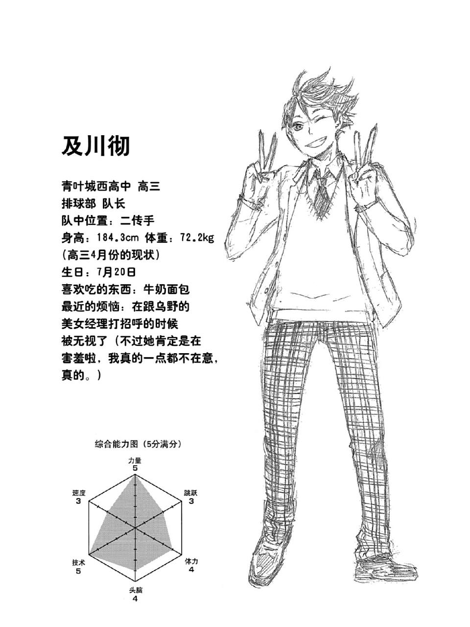 排球少年漫画人设图(青叶城西) 7215不完整版(没有小狂犬) 1及川