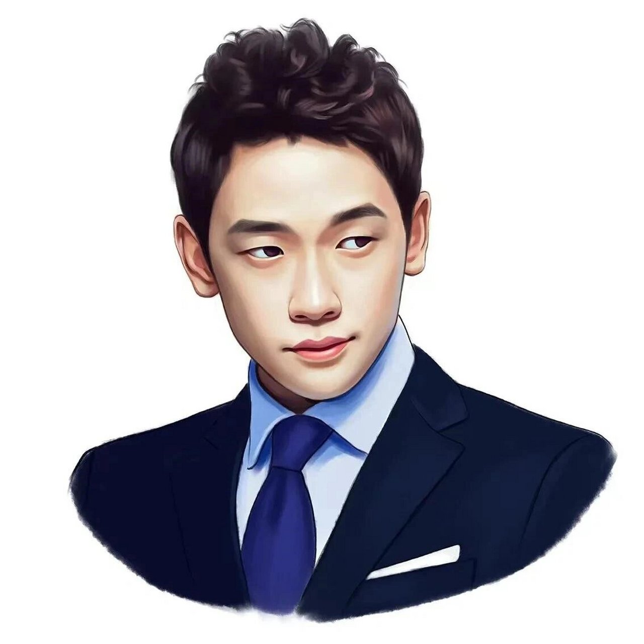 成熟男人气质手绘头像 帅气有内涵 分享一组写实风格的手绘男士头像