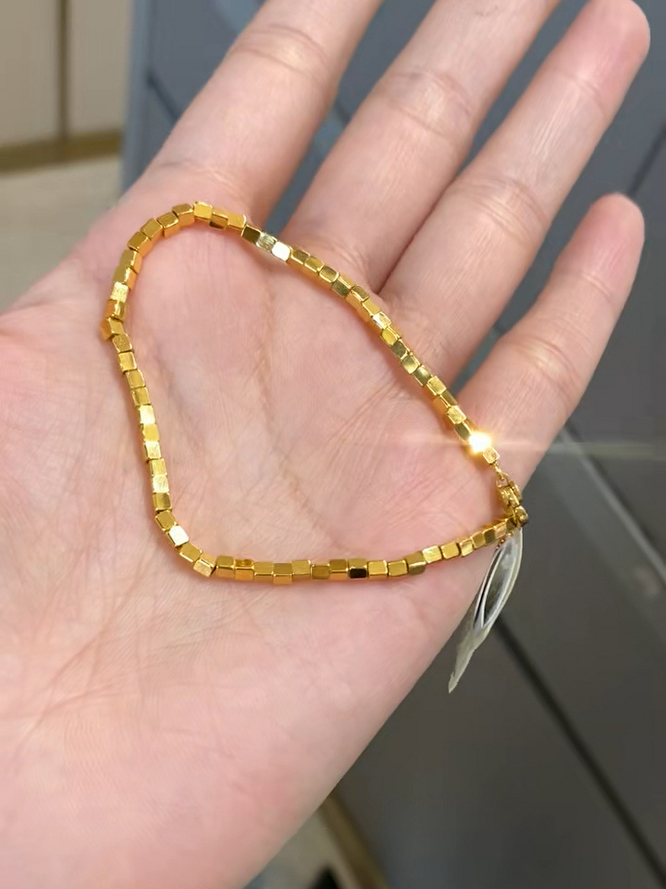 周大福新款小方块手链 周大福小方块又出手链啦!