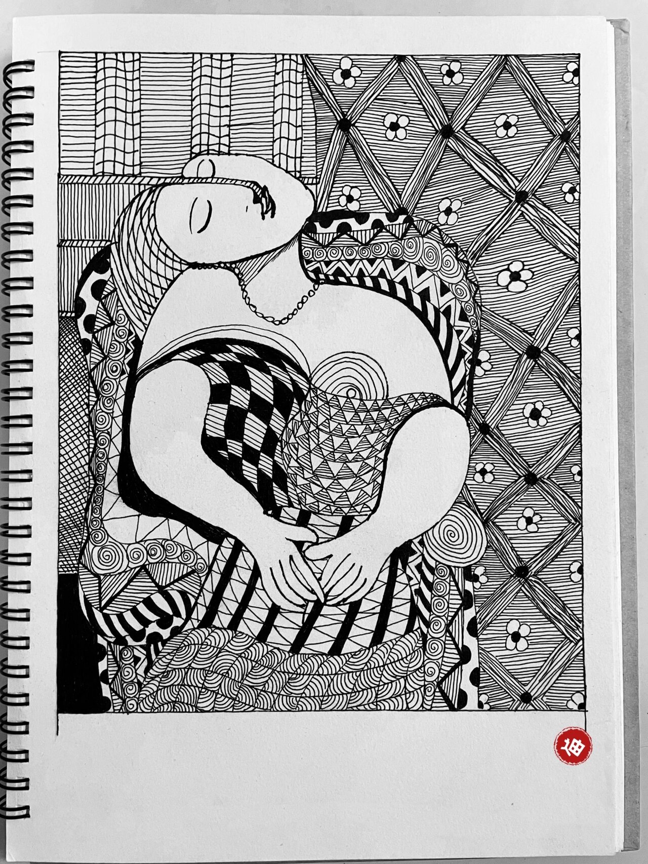 线描画/临摹毕加索《梦》