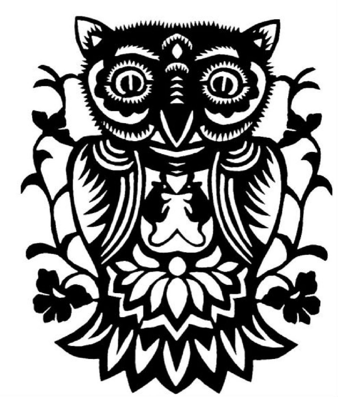 [花鸟]黑白刻纸底稿(3)