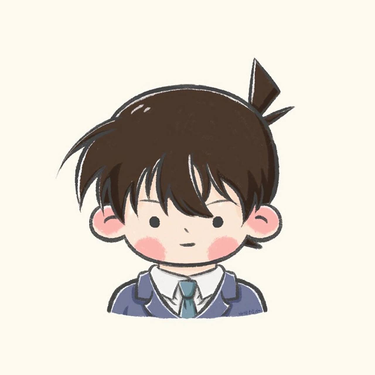 【名侦探柯南|q版小头像|第一弹】 第一期的人物: 柯南,新一,小兰