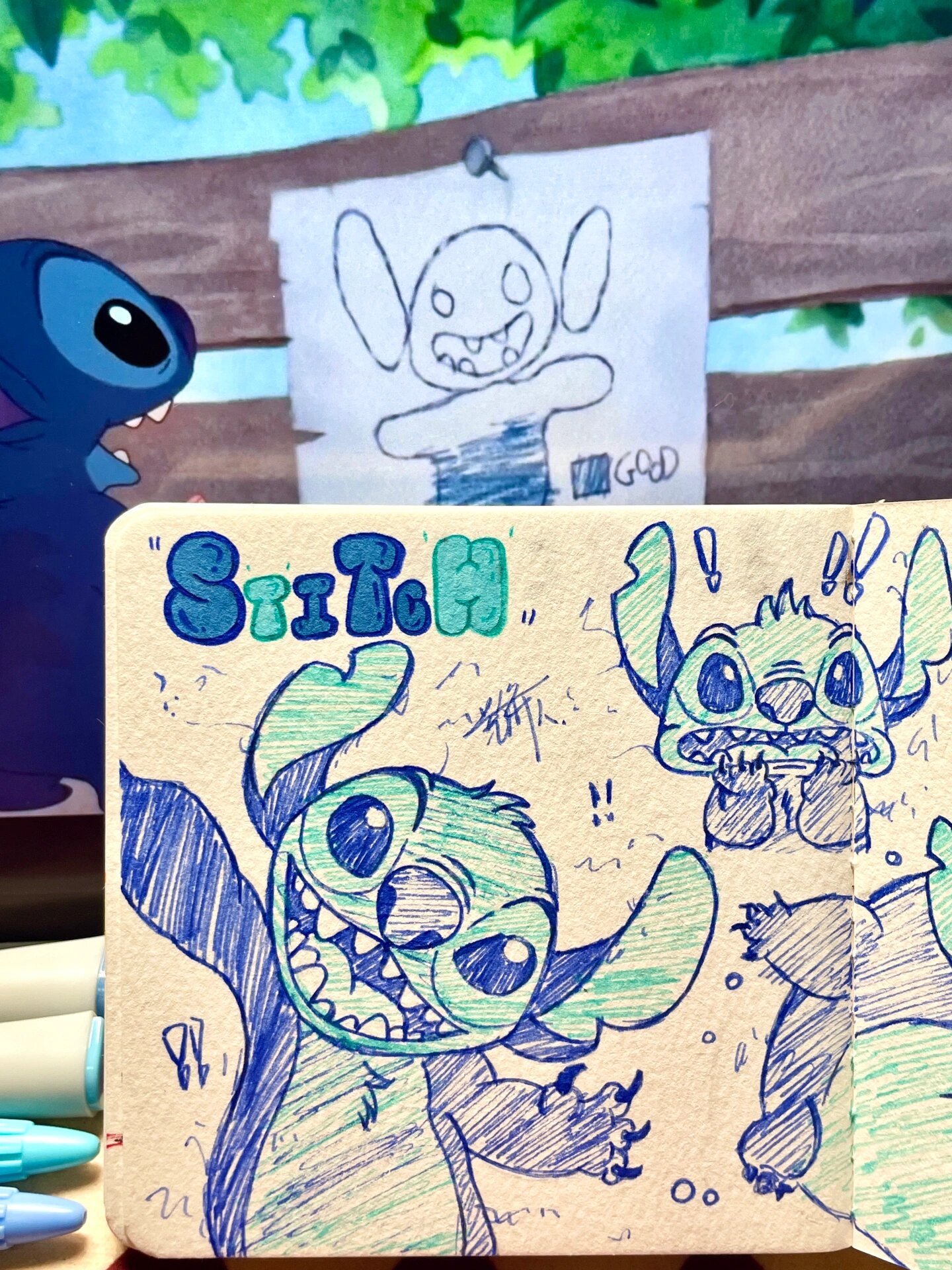 07简笔画|线稿|《星际宝贝》—史迪奇6015 07内附全部线稿在